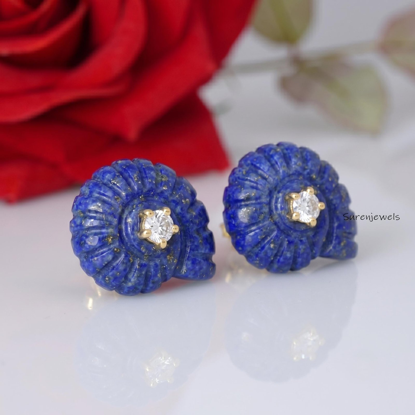 14K Gold Gemstone Sea Shell Studs, Gold Shell Stud Earrings, 14K Gemstone Beach Sea Shell Earrings, Gold Carved Shell Studs, 14K Gold Gemstone Sea Shell Studs, Gold Shell Stud Earrings, 14K Gemstone Beach Sea Shell Earrings, Gold Carved Shell Studs,