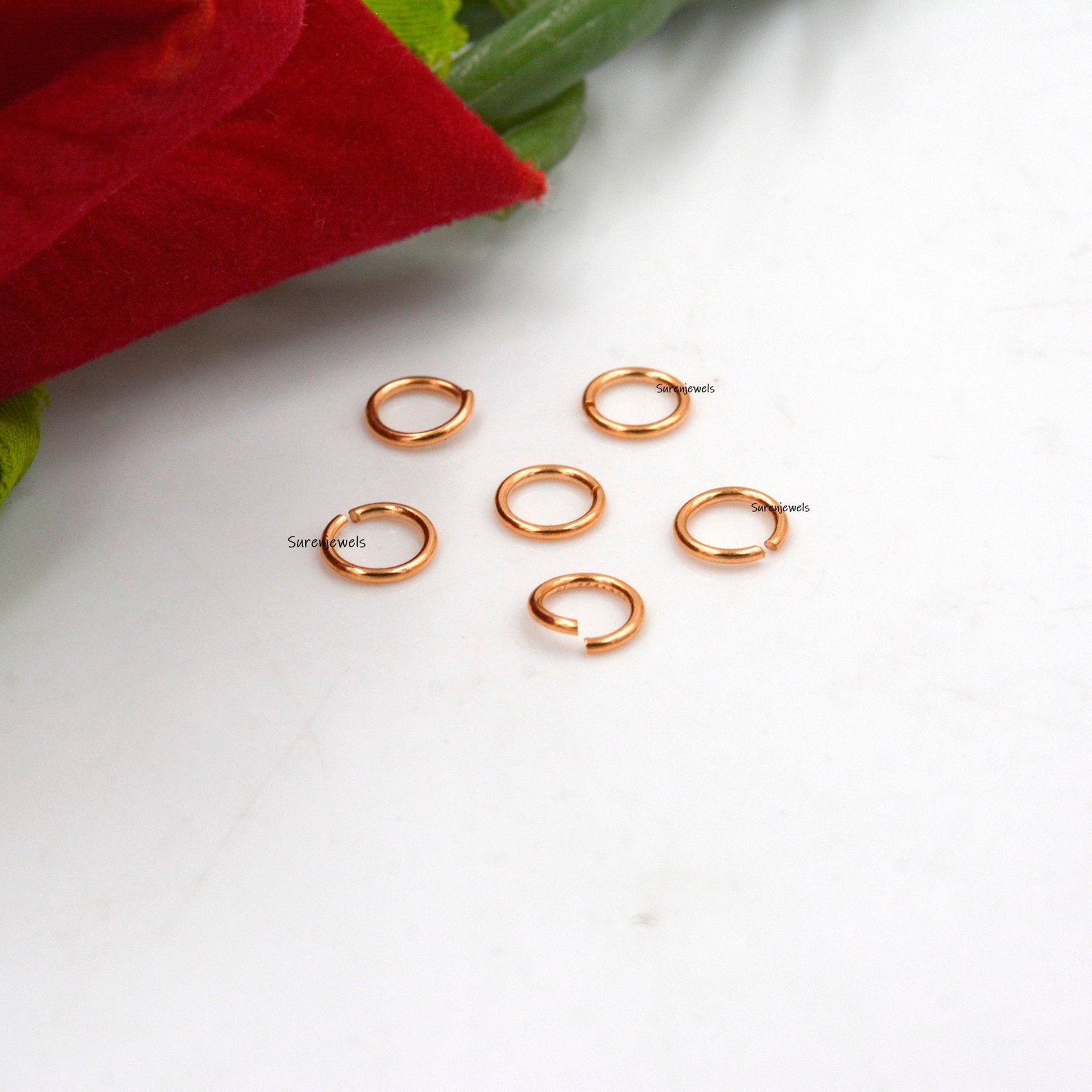14k Gold Jump Ring Lock: Charm Holder Connector (6mm) - View 3 - Suren Jewels | SKU: SJL127-14KYG 14k Gold Jump Ring Lock: Charm Holder Connector (6mm) - View 3 - Suren Jewels | SKU: SJL127-14KYG