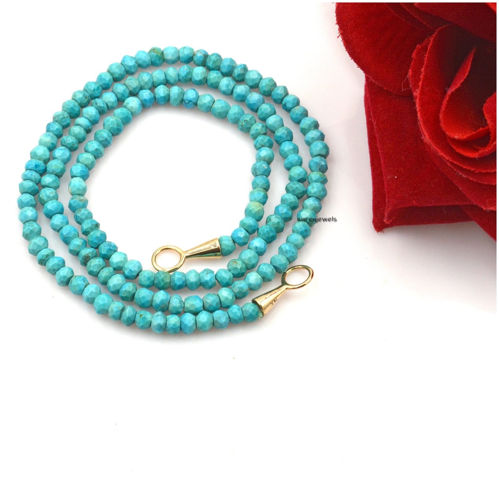 14K Gold Lapis Charm Holder Beads Necklace - View 2 - Suren Jewels | SKU: SJN247-14KYGTQ 14K Gold Lapis Charm Holder Beads Necklace - View 2 - Suren Jewels | SKU: SJN247-14KYGTQ
