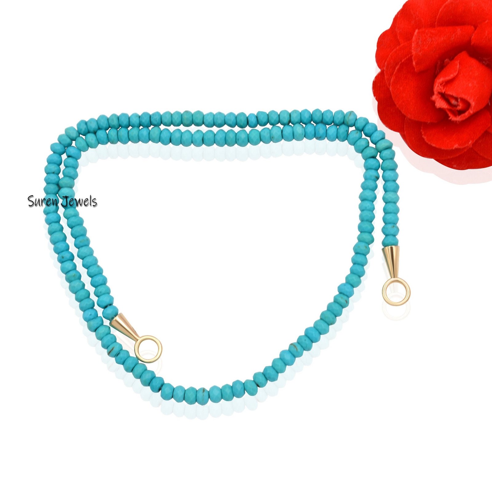14K Gold Lapis Charm Holder Beads Necklace - View 5 - Suren Jewels | SKU: SJN247-14KYGTQ 14K Gold Lapis Charm Holder Beads Necklace - View 5 - Suren Jewels | SKU: SJN247-14KYGTQ