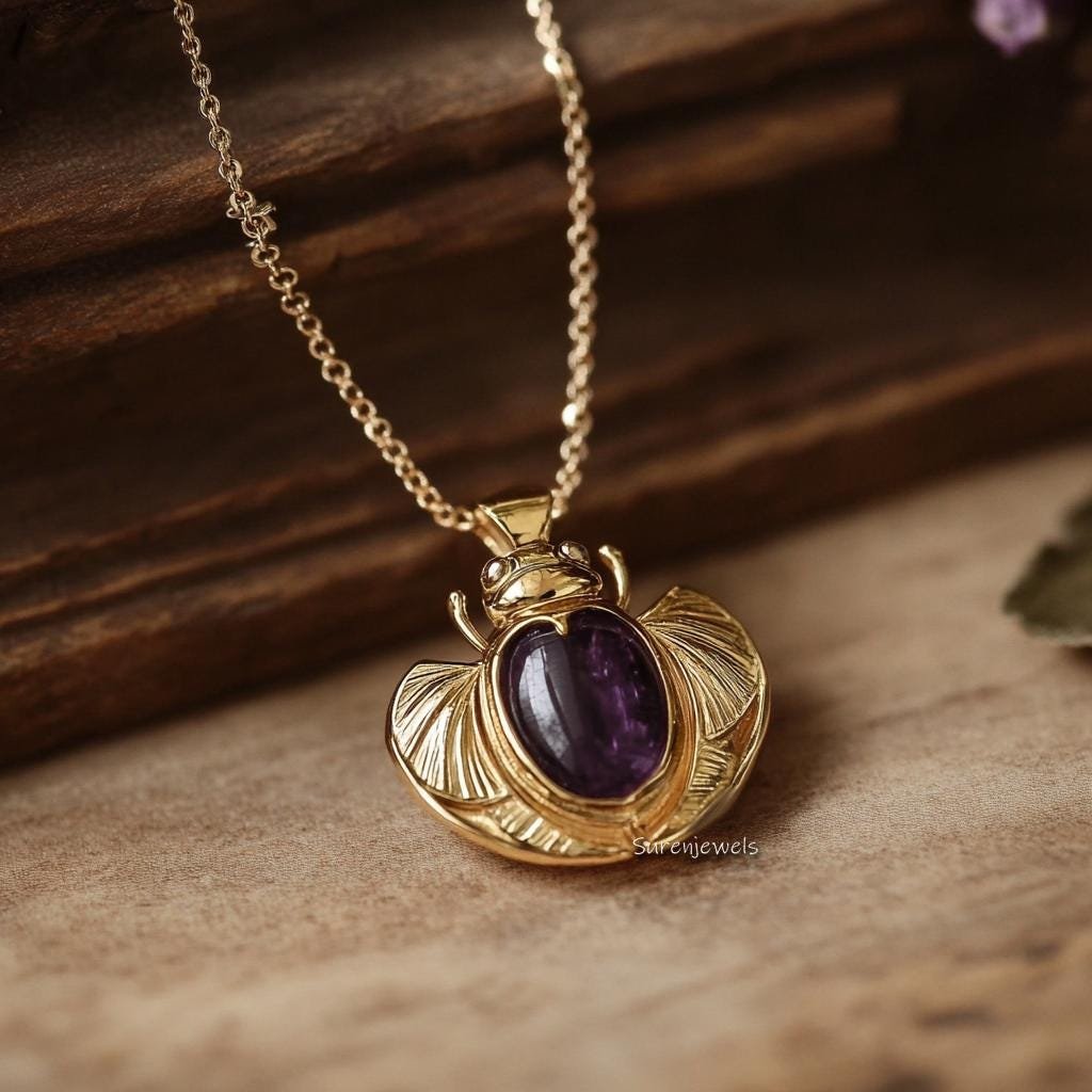 14k Gold Lapis Lazuli Scarab Pendant - Egyptian Beetle Necklace - View 3 - Suren Jewels | SKU: SJP4825,SJP4640,SJP4734 14k Gold Lapis Lazuli Scarab Pendant - Egyptian Beetle Necklace - View 3 - Suren Jewels | SKU: SJP4825,SJP4640,SJP4734