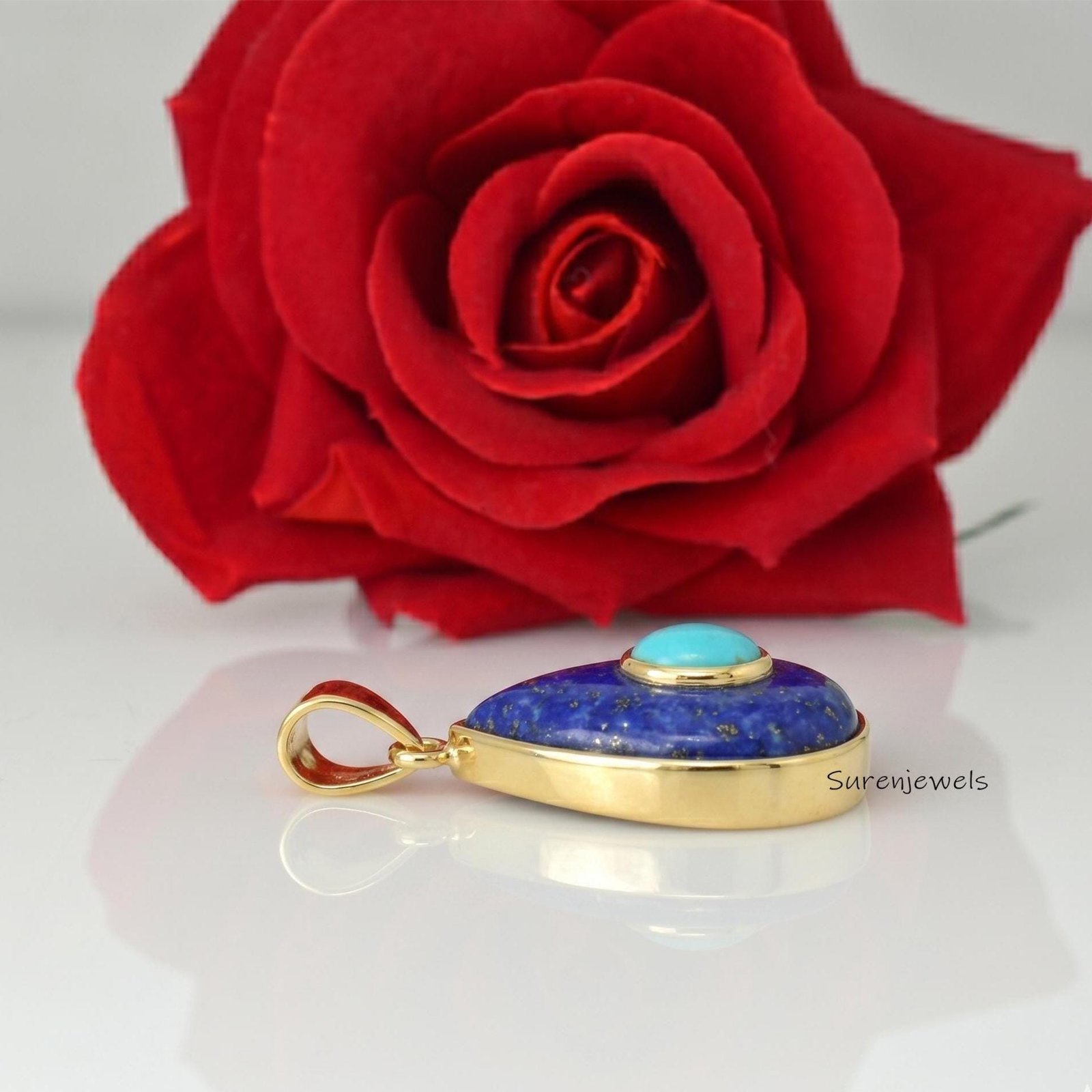 14K Gold Lapis Teardrop Pendant, Gold Gemstone Drop Pendant, Gemstone Teardrop Pendant, 14K Designer Drop Pendant, Gold Teard 14K Gold Lapis Teardrop Pendant, Gold Gemstone Drop Pendant, Gemstone Teardrop Pendant, 14K Designer Drop Pendant, Gold Teard