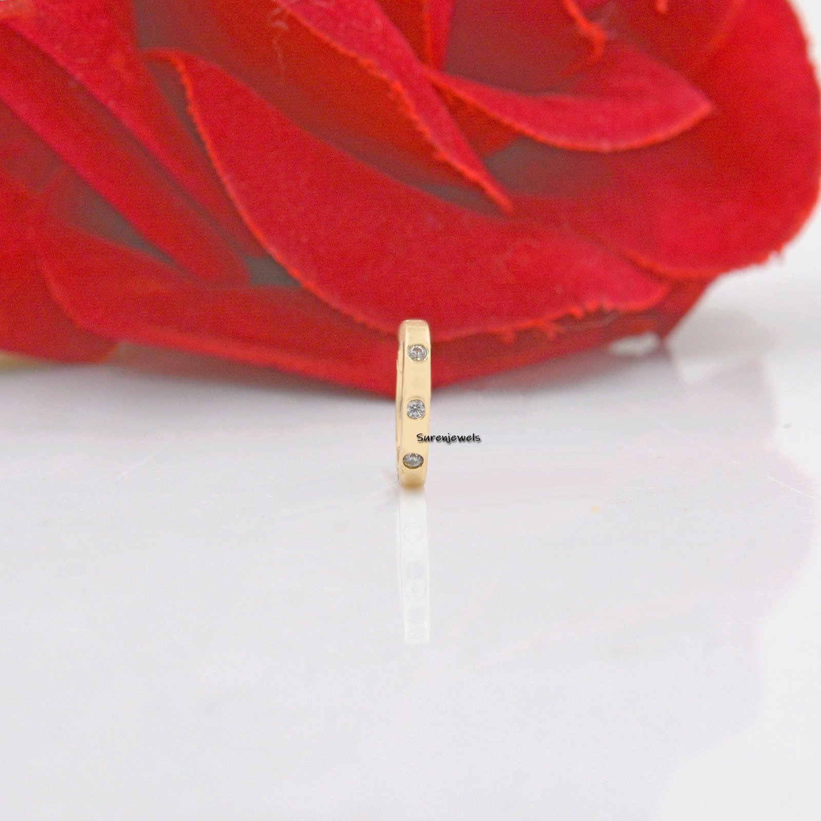 14K Gold Oval Enhancer: Openable Charm Connector (12x10 MM) - View 2 - Suren Jewels | SKU: SJP1177-SLYGDI 14K Gold Oval Enhancer: Openable Charm Connector (12x10 MM) - View 2 - Suren Jewels | SKU: SJP1177-SLYGDI