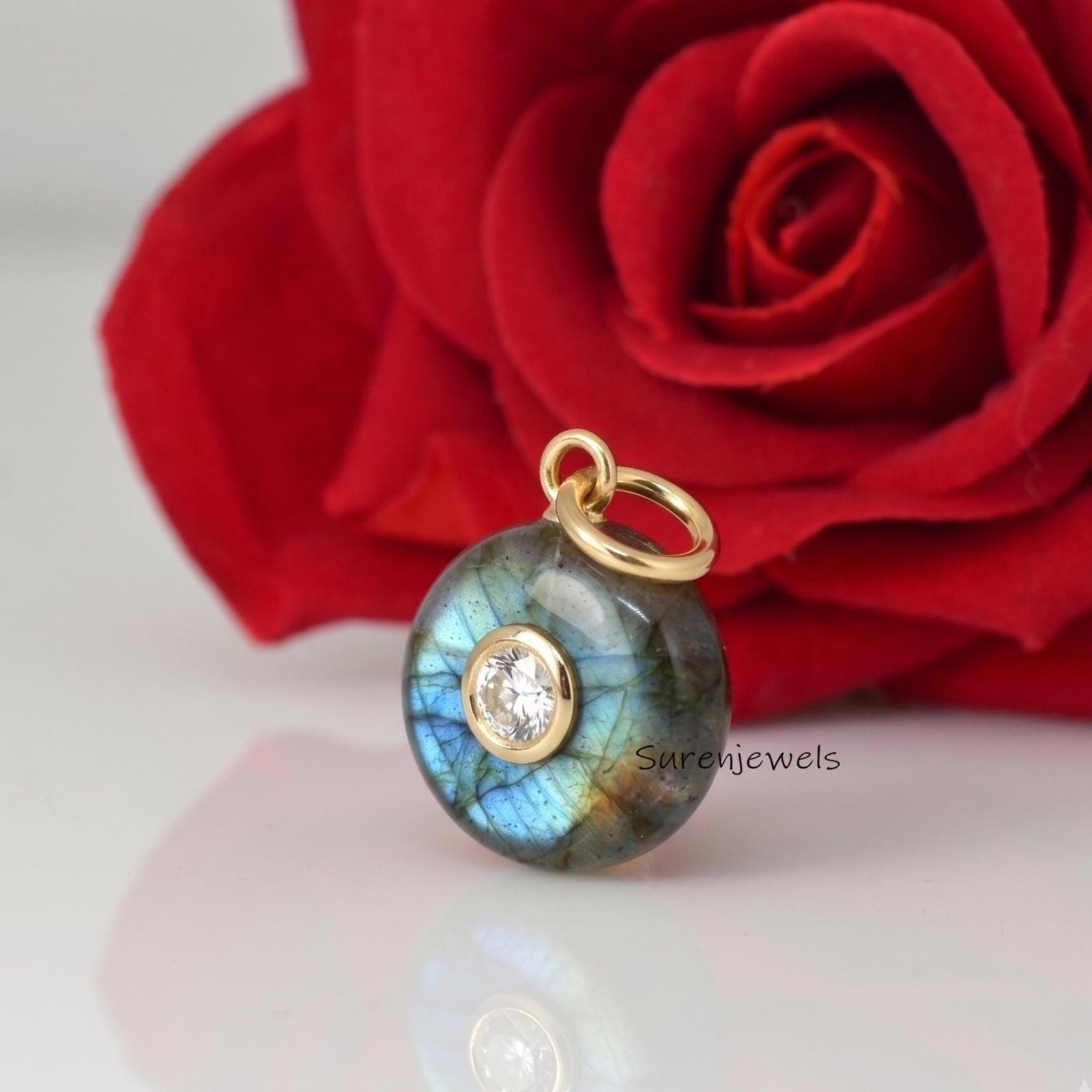 14K Gold Plated Carved Gemstone Round Ball Pendant, Gemstone Round Disc Pendant, Designer Handmade Ball Disc Pendant, Quartz 14K Gold Plated Carved Gemstone Round Ball Pendant, Gemstone Round Disc Pendant, Designer Handmade Ball Disc Pendant, Quartz