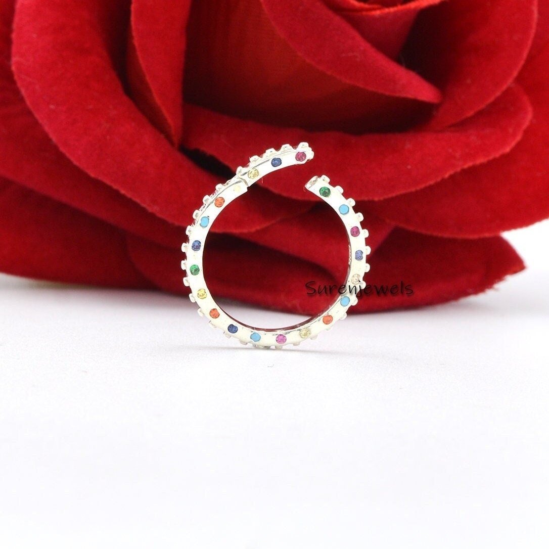 14K Gold Plated Charm Enhancer with Multi Stone - View 4 - Suren Jewels | SKU: SJP655-SLYGMTCS-18M 14K Gold Plated Charm Enhancer with Multi Stone - View 4 - Suren Jewels | SKU: SJP655-SLYGMTCS-18M