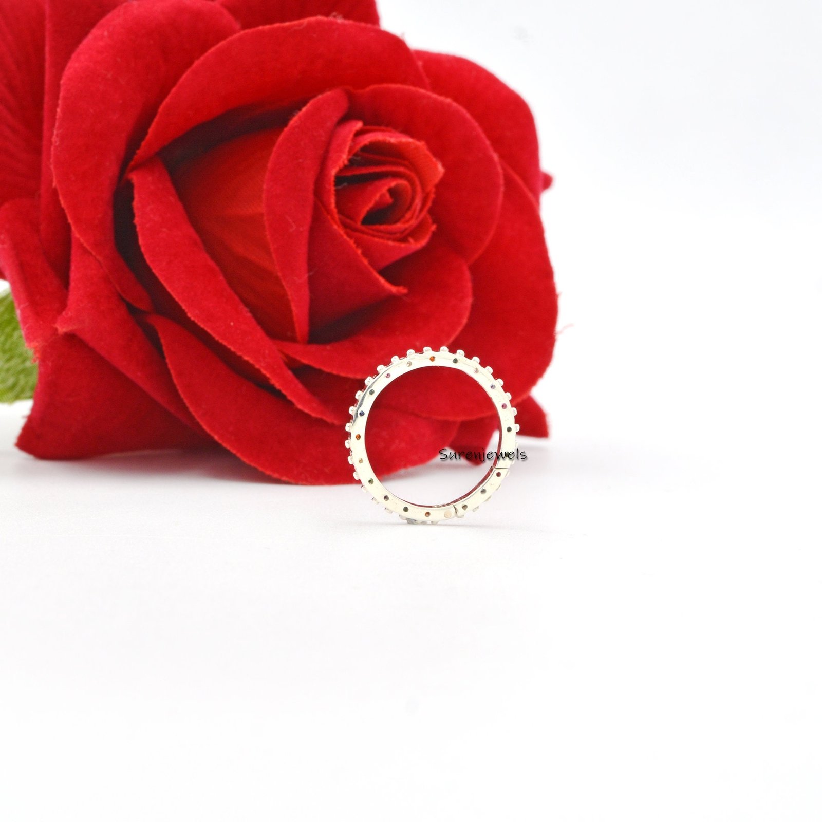 14K Gold Plated Charm Enhancer with Multi Stone - View 5 - Suren Jewels | SKU: SJP655-SLYGMTCS-18M 14K Gold Plated Charm Enhancer with Multi Stone - View 5 - Suren Jewels | SKU: SJP655-SLYGMTCS-18M