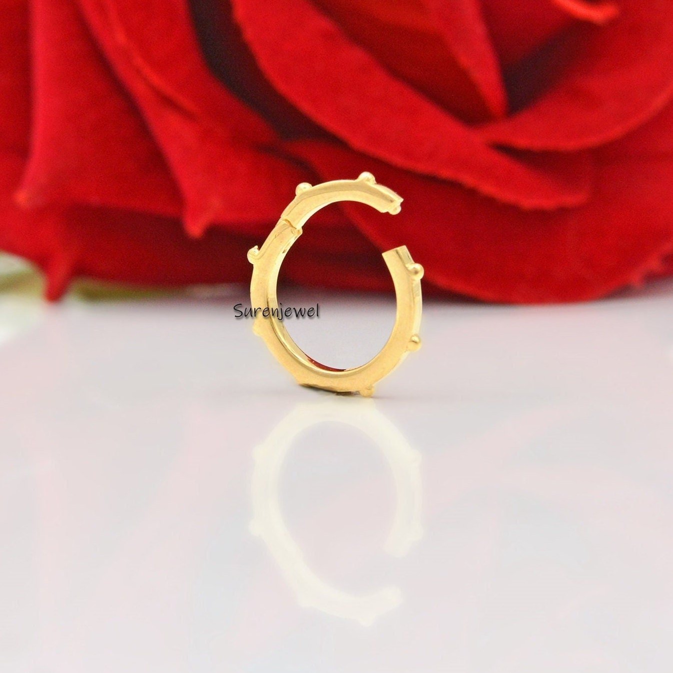 14K Gold Plated Circle Charm Enhancer: Ball Link Clasp (15MM) - Suren Jewels | SKU: SJP448-SLYG-15MM 14K Gold Plated Circle Charm Enhancer: Ball Link Clasp (15MM) - Suren Jewels | SKU: SJP448-SLYG-15MM