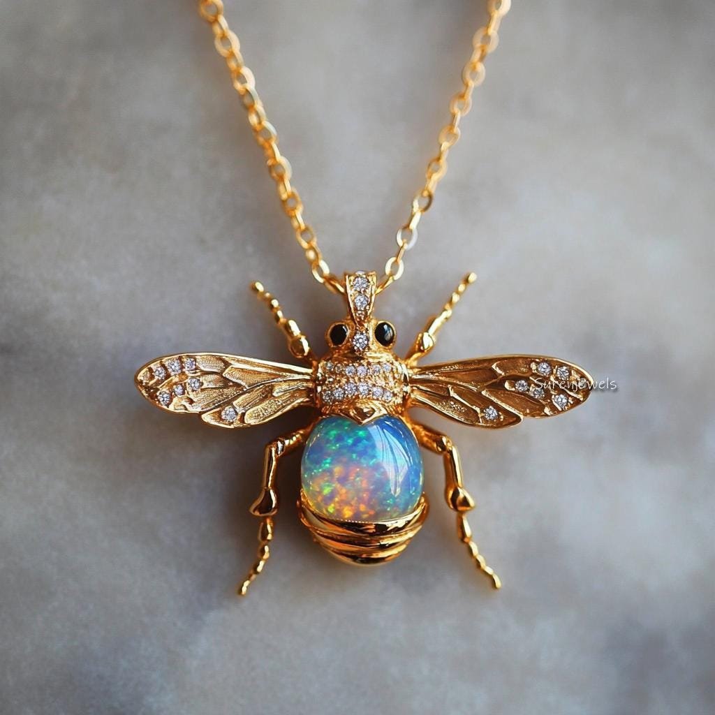 14K Gold Plated Honey Bee Pendant: Gemstone Silver Bee Charm - Suren Jewels | SKU: SJP,SJP5300-SLWGEOPCZ-30M,SJP5634-SLYGSSCZ 14K Gold Plated Honey Bee Pendant: Gemstone Silver Bee Charm - Suren Jewels | SKU: SJP,SJP5300-SLWGEOPCZ-30M,SJP5634-SLYGSSCZ