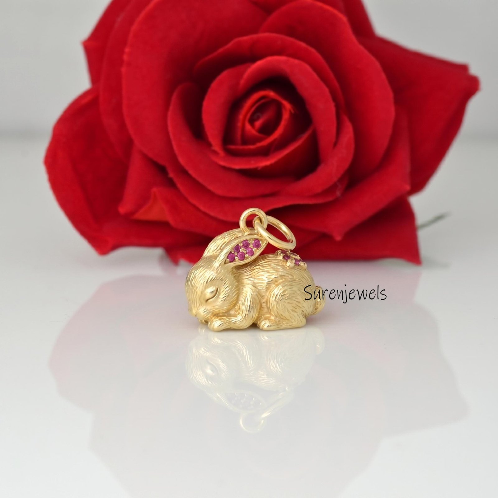 14K Gold Rabbit Bunny Pendant, Gold Textured Bunny Rabbit Pendant, Gold Animal Jewelry, Rabbit Charm, Designer Rabbit Pendant 14K Gold Rabbit Bunny Pendant, Gold Textured Bunny Rabbit Pendant, Gold Animal Jewelry, Rabbit Charm, Designer Rabbit Pendant