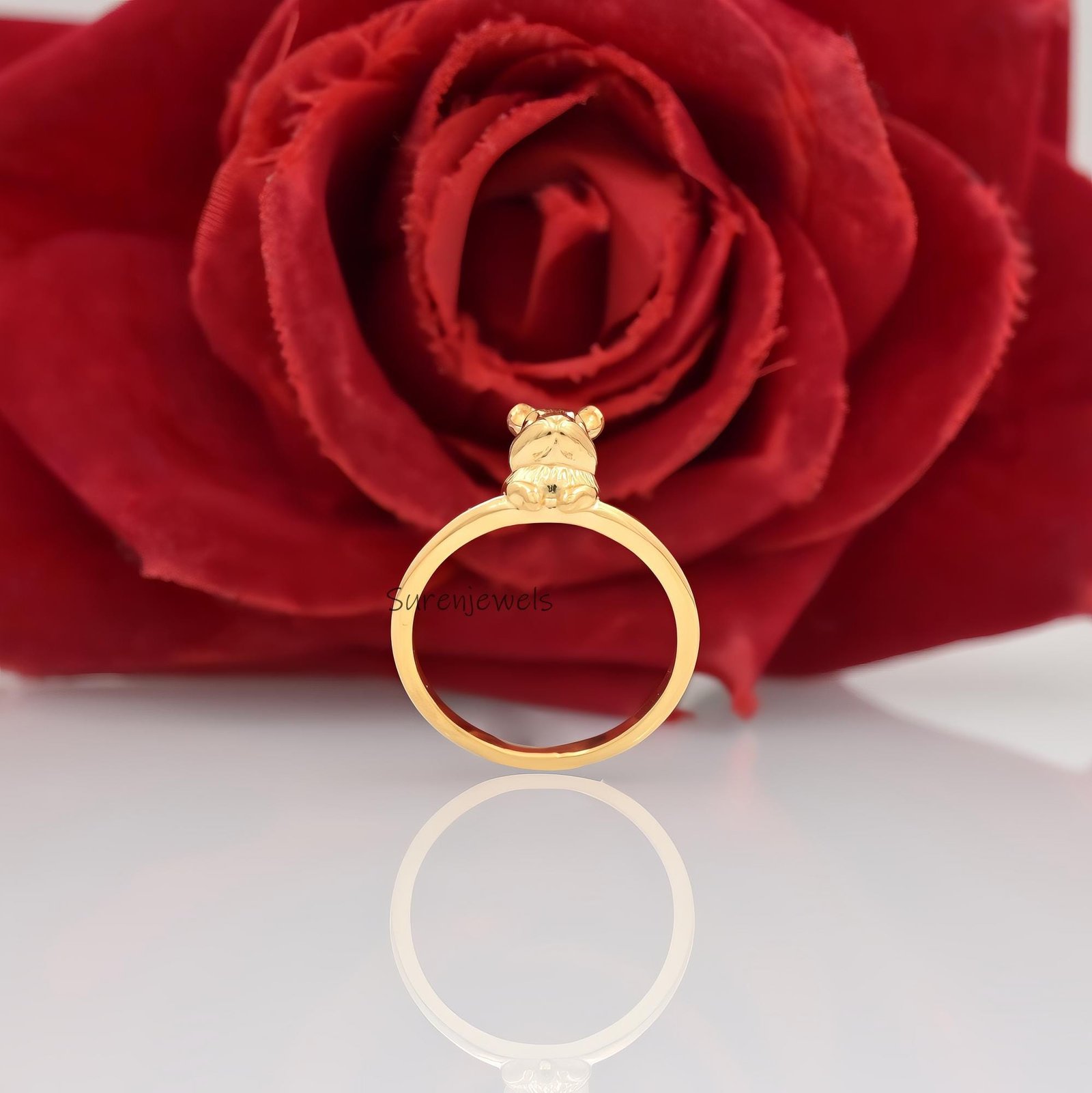 14k Gold Rabbit Ring: Dainty Bunny Animal Jewelry - View 7 - Suren Jewels | SKU: SJR2886-SLYG-US-6,SJR3037-SLWGBKCZ-US-10,SJR 14k Gold Rabbit Ring: Dainty Bunny Animal Jewelry - View 7 - Suren Jewels | SKU: SJR2886-SLYG-US-6,SJR3037-SLWGBKCZ-US-10,SJR