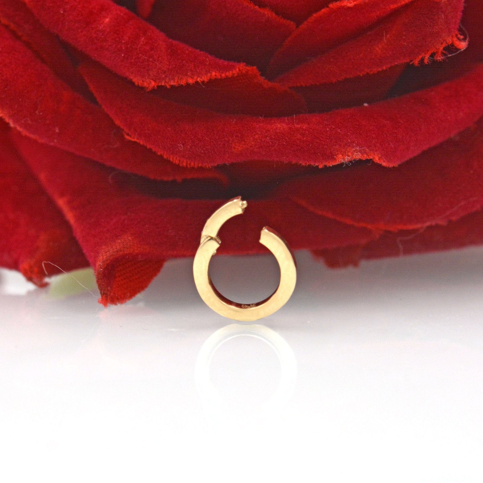14K Gold Round Charm Holder Enhancer, Multi Charm - View 2 - Suren Jewels | SKU: SJA1528- 14K Gold Round Charm Holder Enhancer, Multi Charm - View 2 - Suren Jewels | SKU: SJA1528-