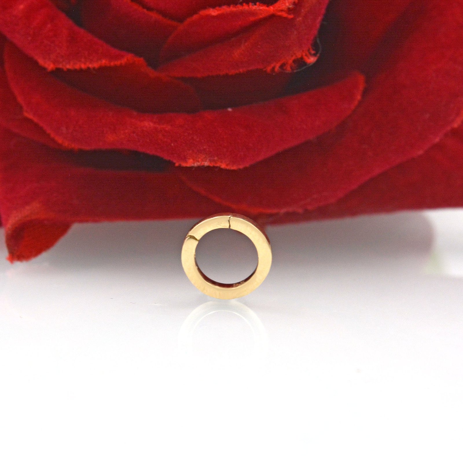 14K Gold Round Charm Holder Enhancer, Multi Charm - View 3 - Suren Jewels | SKU: SJA1528- 14K Gold Round Charm Holder Enhancer, Multi Charm - View 3 - Suren Jewels | SKU: SJA1528-
