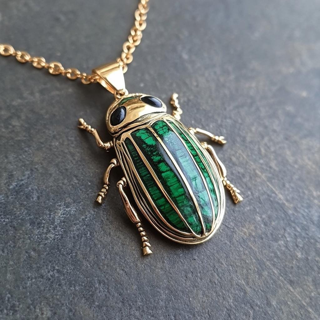 14K Gold Scarab Pendant, Hand Carved Egyptian Beetle Jewelry - View 6 - Suren Jewels | SKU: SJP4574-SLYGAZBKCZ-25M,SJP4961-SL 14K Gold Scarab Pendant, Hand Carved Egyptian Beetle Jewelry - View 6 - Suren Jewels | SKU: SJP4574-SLYGAZBKCZ-25M,SJP4961-SL