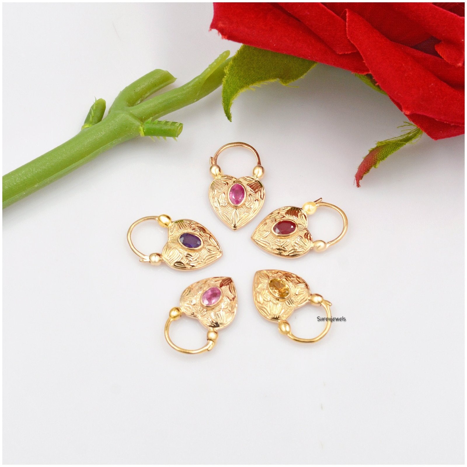 14K Gold Vermeil Heart Padlock: Gemstone Connector Jewelry (25*15mm) - Suren Jewels | SKU: SJP92-SLYGTQ-N47-18I 14K Gold Vermeil Heart Padlock: Gemstone Connector Jewelry (25*15mm) - Suren Jewels | SKU: SJP92-SLYGTQ-N47-18I