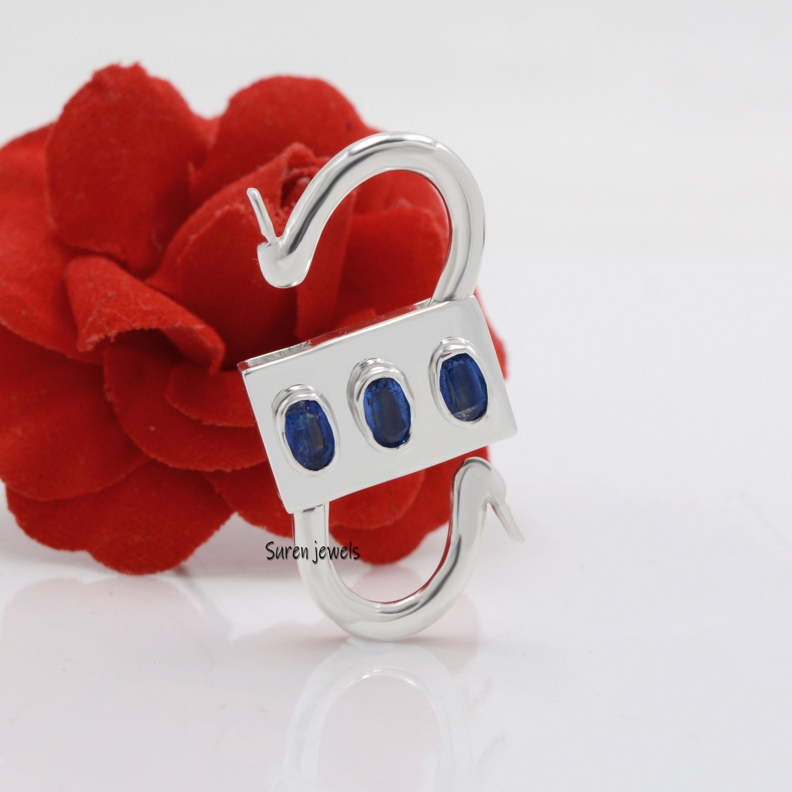 14K Gold Vermeil Heart Padlock: Handmade Turquoise Jewelry - View 5 - Suren Jewels | SKU: SJP31-SLYGKT 14K Gold Vermeil Heart Padlock: Handmade Turquoise Jewelry - View 5 - Suren Jewels | SKU: SJP31-SLYGKT