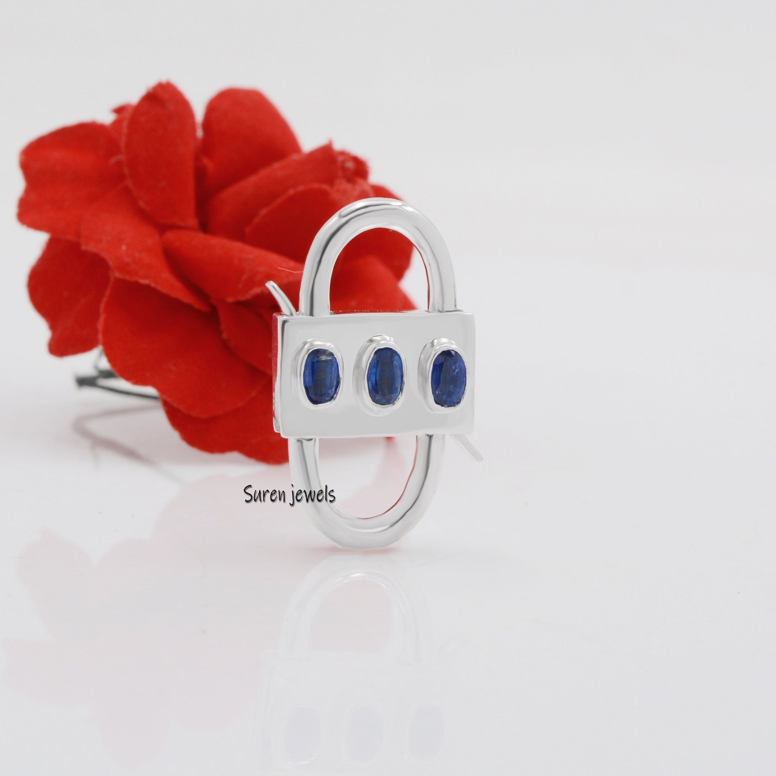 14K Gold Vermeil Heart Padlock: Handmade Turquoise Jewelry - View 6 - Suren Jewels | SKU: SJP31-SLYGKT 14K Gold Vermeil Heart Padlock: Handmade Turquoise Jewelry - View 6 - Suren Jewels | SKU: SJP31-SLYGKT