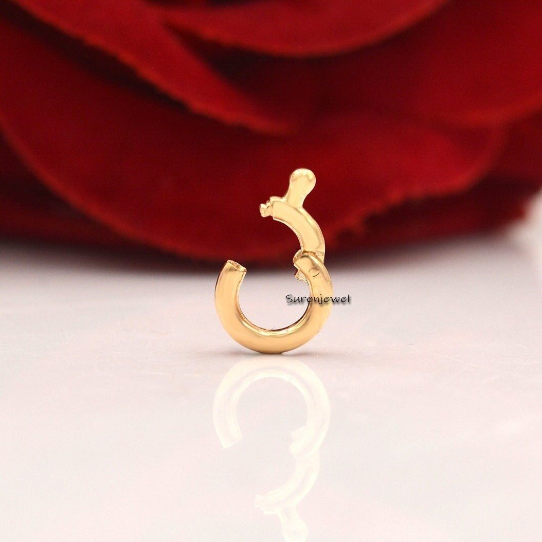 14k Solid Gold Charm Holder Enhancer, 8mm Circle - View 2 - Suren Jewels | SKU: SJP887 14k Solid Gold Charm Holder Enhancer, 8mm Circle - View 2 - Suren Jewels | SKU: SJP887