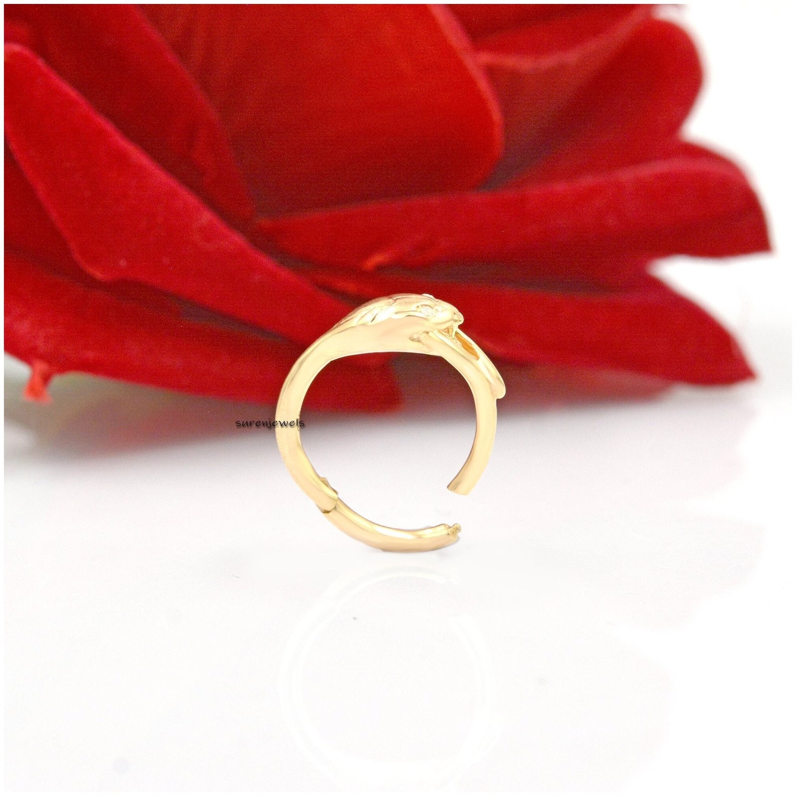 14K Solid Gold Snake Charm Enhancer Pendant Lock - Suren Jewels | SKU: SJP1198-SLRGBSP-17MM 14K Solid Gold Snake Charm Enhancer Pendant Lock - Suren Jewels | SKU: SJP1198-SLRGBSP-17MM