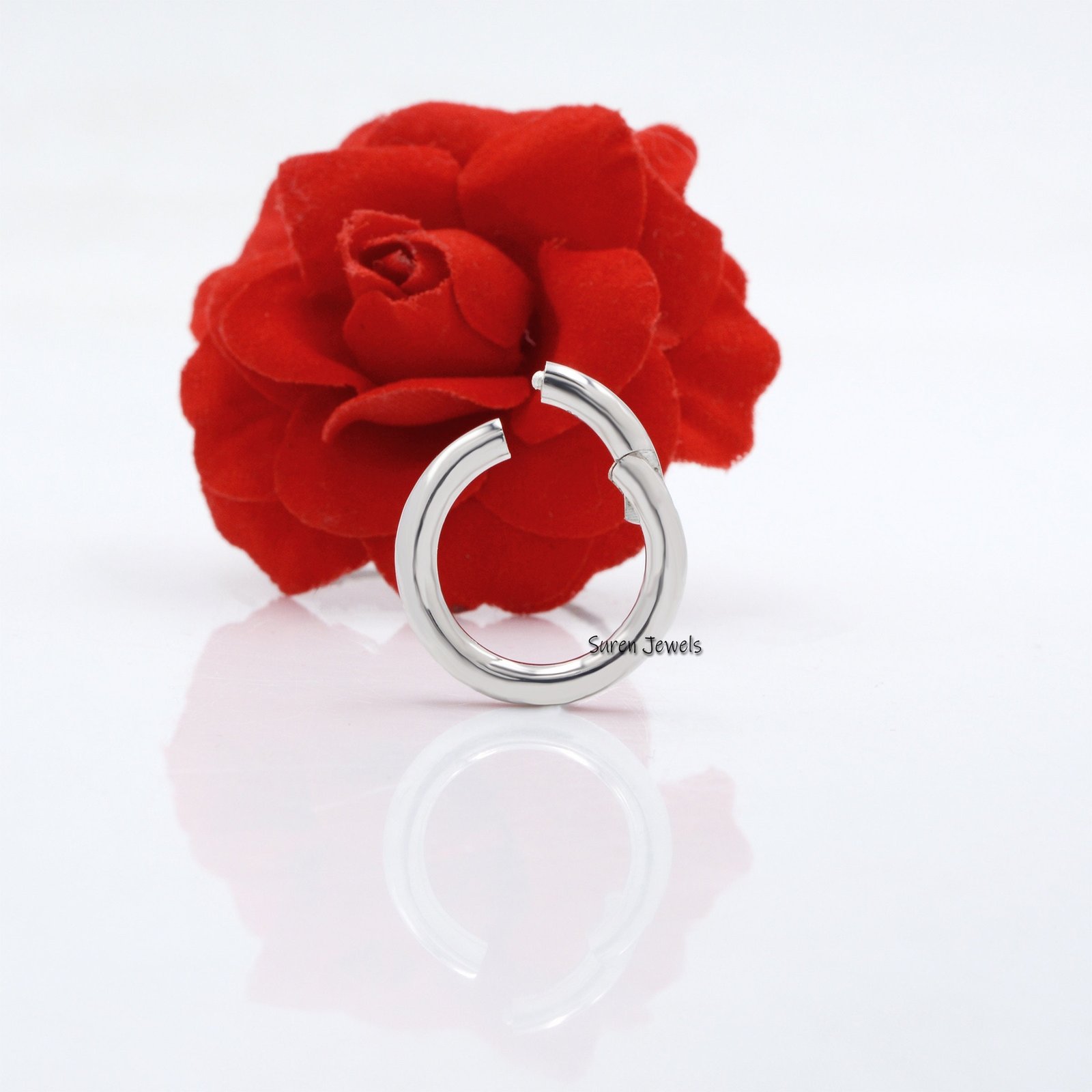14K Yellow Gold Round Charm Enhancer - Handmade Gold Link - View 5 - Suren Jewels | SKU: SJP482-SLYG-20M 14K Yellow Gold Round Charm Enhancer - Handmade Gold Link - View 5 - Suren Jewels | SKU: SJP482-SLYG-20M
