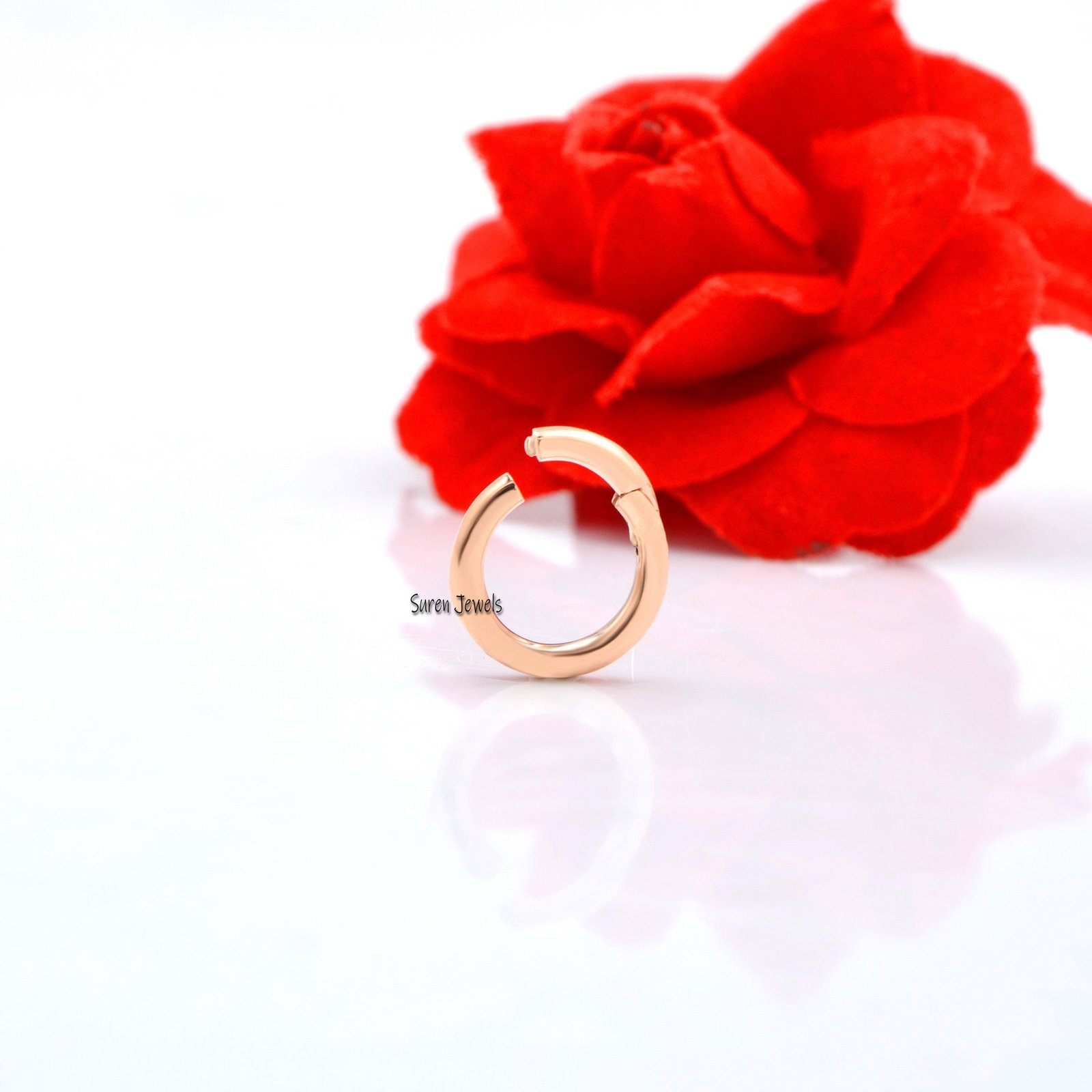 14K Yellow Gold Round Charm Enhancer - Handmade Gold Link - View 7 - Suren Jewels | SKU: SJP482-SLYG-20M 14K Yellow Gold Round Charm Enhancer - Handmade Gold Link - View 7 - Suren Jewels | SKU: SJP482-SLYG-20M