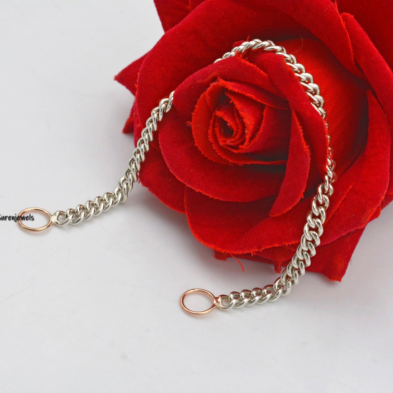 5mm Curb Chain Bracelet Jewelry - Suren Jewels | SKU: SJA531-SLNSYG-7I 5mm Curb Chain Bracelet Jewelry - Suren Jewels | SKU: SJA531-SLNSYG-7I