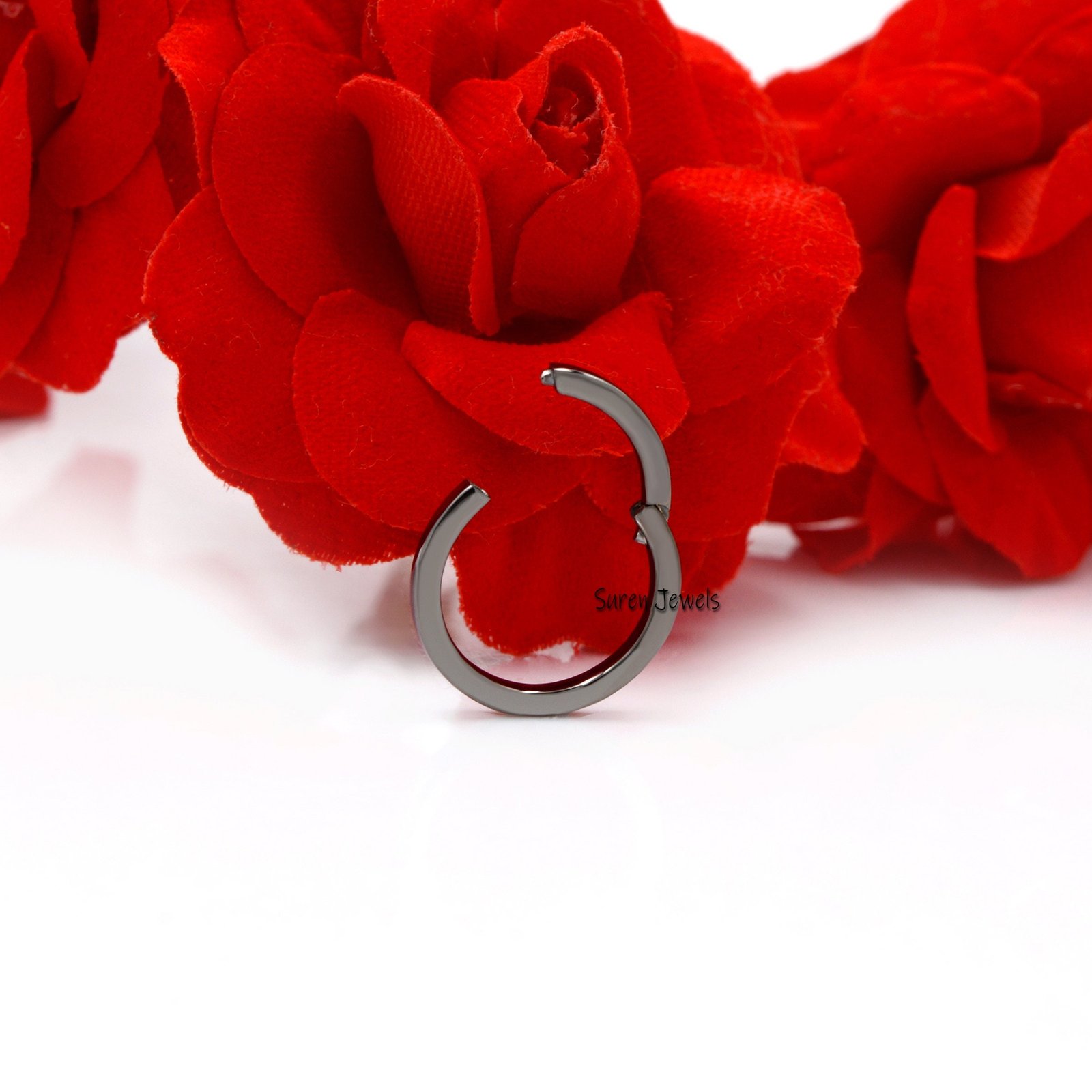 925 Silver Circle Charm Enhancer Lock: 15mm Round Connector - View 4 - Suren Jewels | SKU: SJP447-SLYG-N47-18I 925 Silver Circle Charm Enhancer Lock: 15mm Round Connector - View 4 - Suren Jewels | SKU: SJP447-SLYG-N47-18I