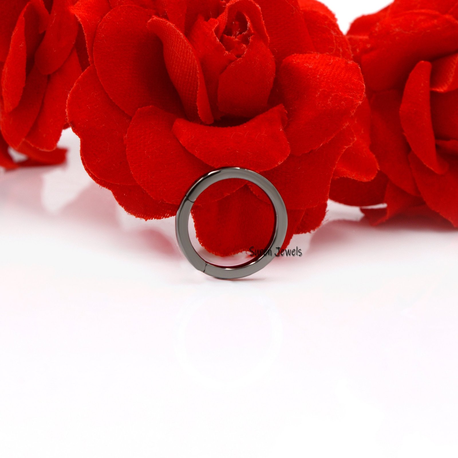 925 Silver Circle Charm Enhancer Lock: 15mm Round Connector - View 5 - Suren Jewels | SKU: SJP447-SLYG-N47-18I 925 Silver Circle Charm Enhancer Lock: 15mm Round Connector - View 5 - Suren Jewels | SKU: SJP447-SLYG-N47-18I