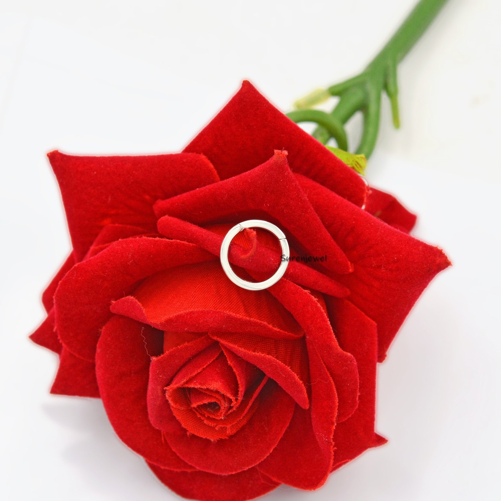 925 Silver Circle Charm Enhancer Lock: 15mm Round Connector - View 7 - Suren Jewels | SKU: SJP447-SLYG-N47-18I 925 Silver Circle Charm Enhancer Lock: 15mm Round Connector - View 7 - Suren Jewels | SKU: SJP447-SLYG-N47-18I