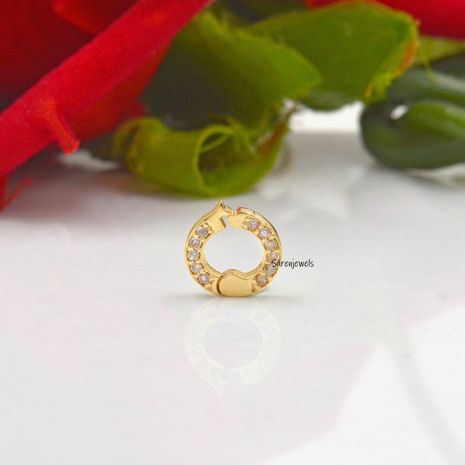 925 Silver Diamond Enhancer Lock Charm: Handmade Necklace Jewelry - View 5 - Suren Jewels | SKU: SJP943-SLYGDI 925 Silver Diamond Enhancer Lock Charm: Handmade Necklace Jewelry - View 5 - Suren Jewels | SKU: SJP943-SLYGDI