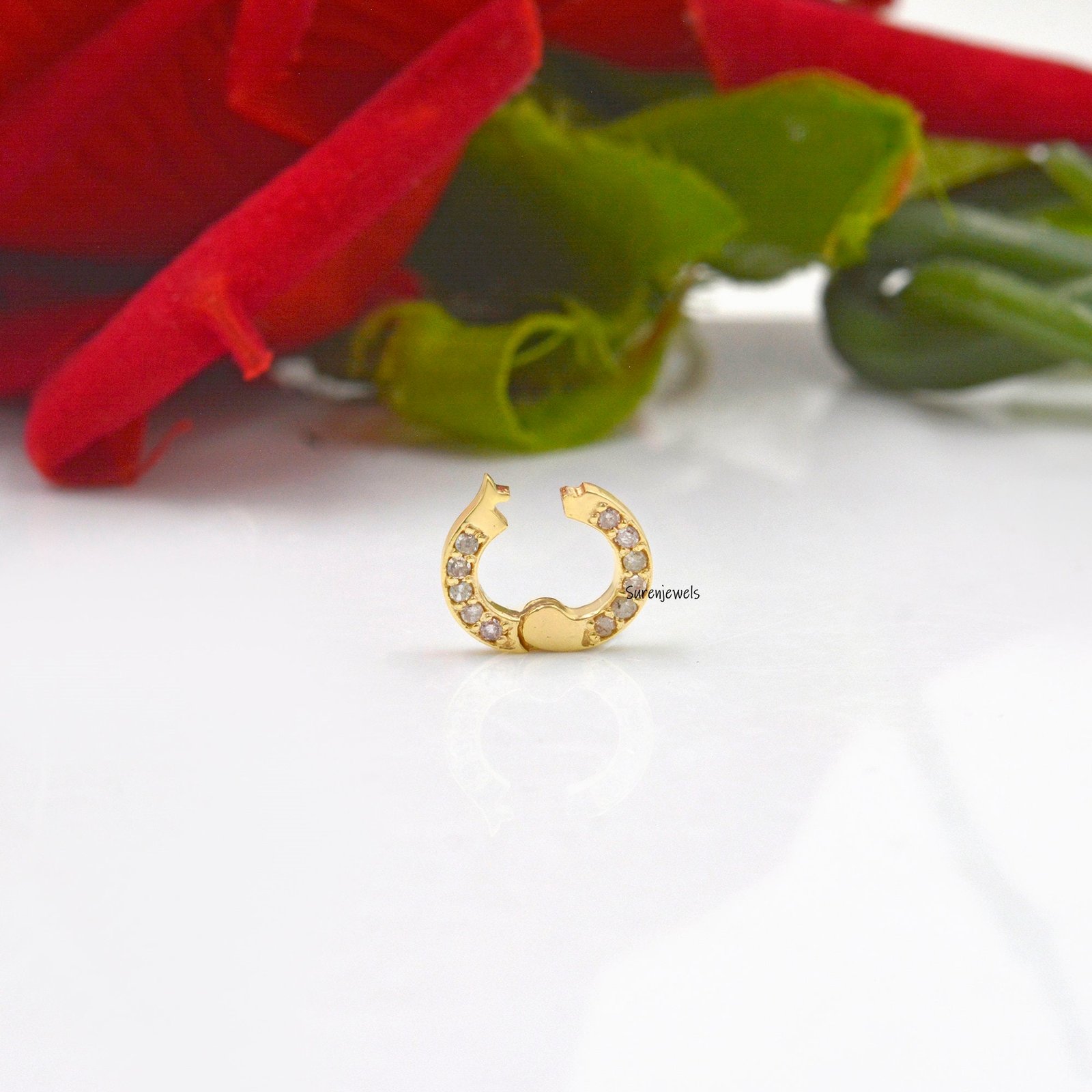 925 Silver Diamond Enhancer Lock Charm: Handmade Necklace Jewelry - View 6 - Suren Jewels | SKU: SJP943-SLYGDI 925 Silver Diamond Enhancer Lock Charm: Handmade Necklace Jewelry - View 6 - Suren Jewels | SKU: SJP943-SLYGDI