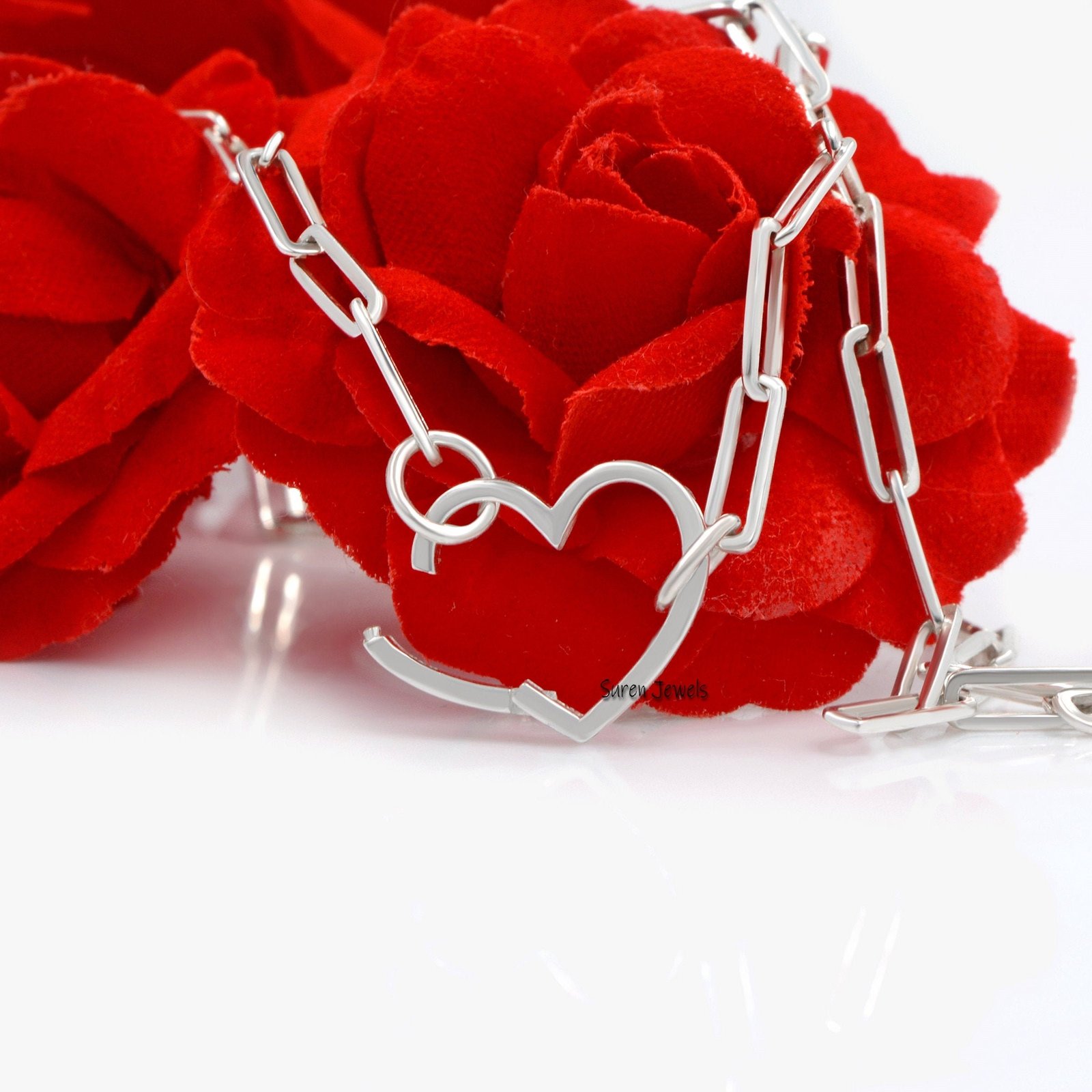 925 Silver Heart Enhancer Lock: Multi Charm Pendant, 15mm - View 2 - Suren Jewels | SKU: SJP536-SLYG-N47-18I 925 Silver Heart Enhancer Lock: Multi Charm Pendant, 15mm - View 2 - Suren Jewels | SKU: SJP536-SLYG-N47-18I