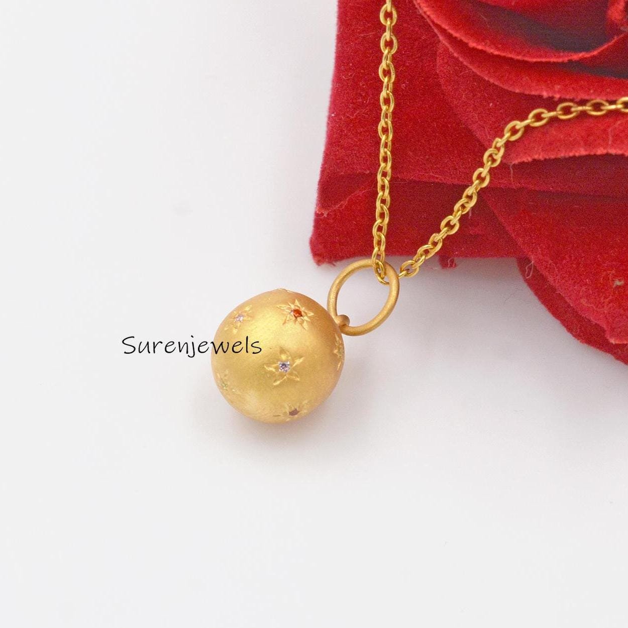 925 Silver Multi Gemstone Ball Pendant - Diamond Star ball - Suren Jewels | SKU: SJP1274 925 Silver Multi Gemstone Ball Pendant - Diamond Star ball - Suren Jewels | SKU: SJP1274