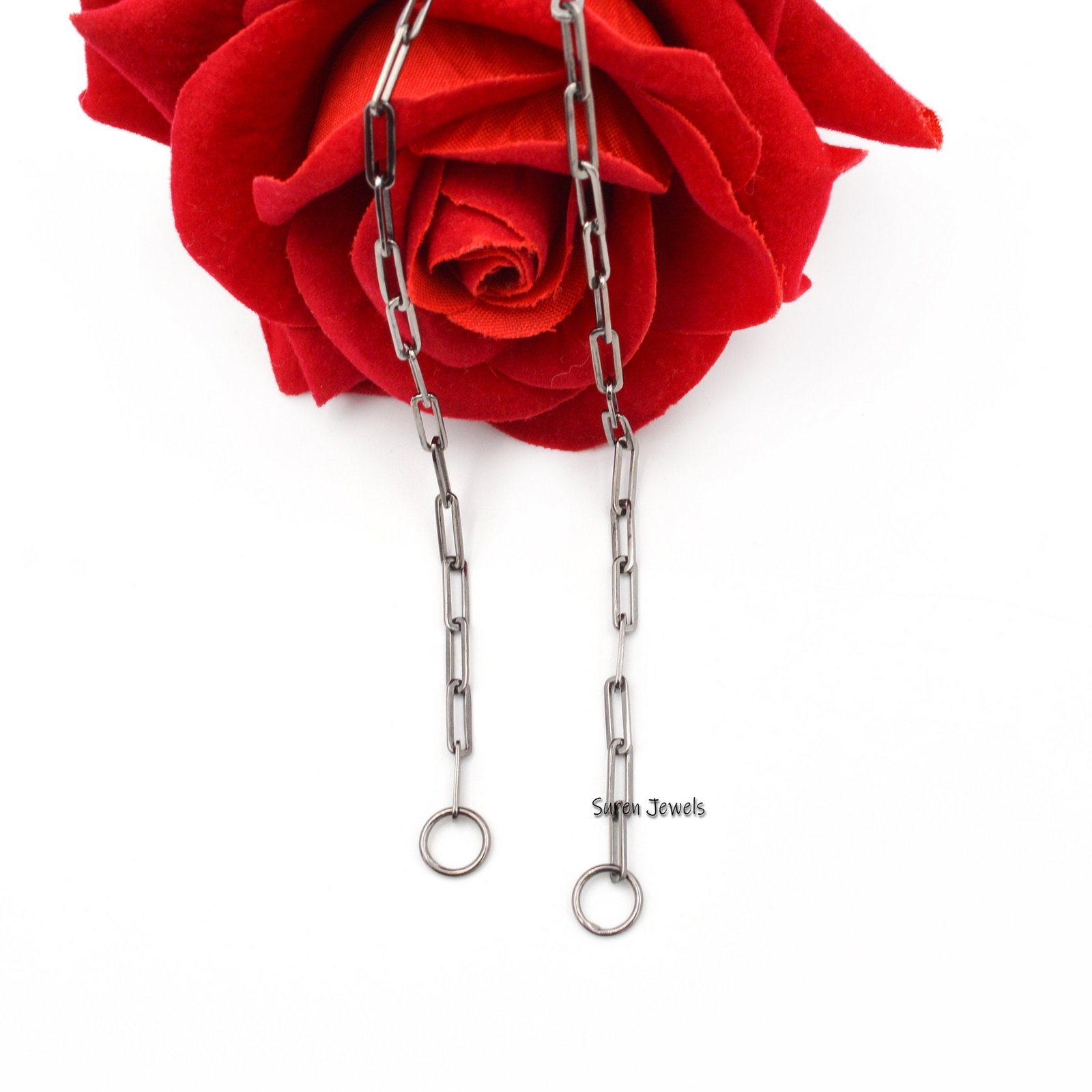 925 Sterling Silver Oval Link Chain: Small Drawn Link - Suren Jewels | SKU: SJN47-SLYG/ G1-14KYG-10M-18I 925 Sterling Silver Oval Link Chain: Small Drawn Link - Suren Jewels | SKU: SJN47-SLYG/ G1-14KYG-10M-18I
