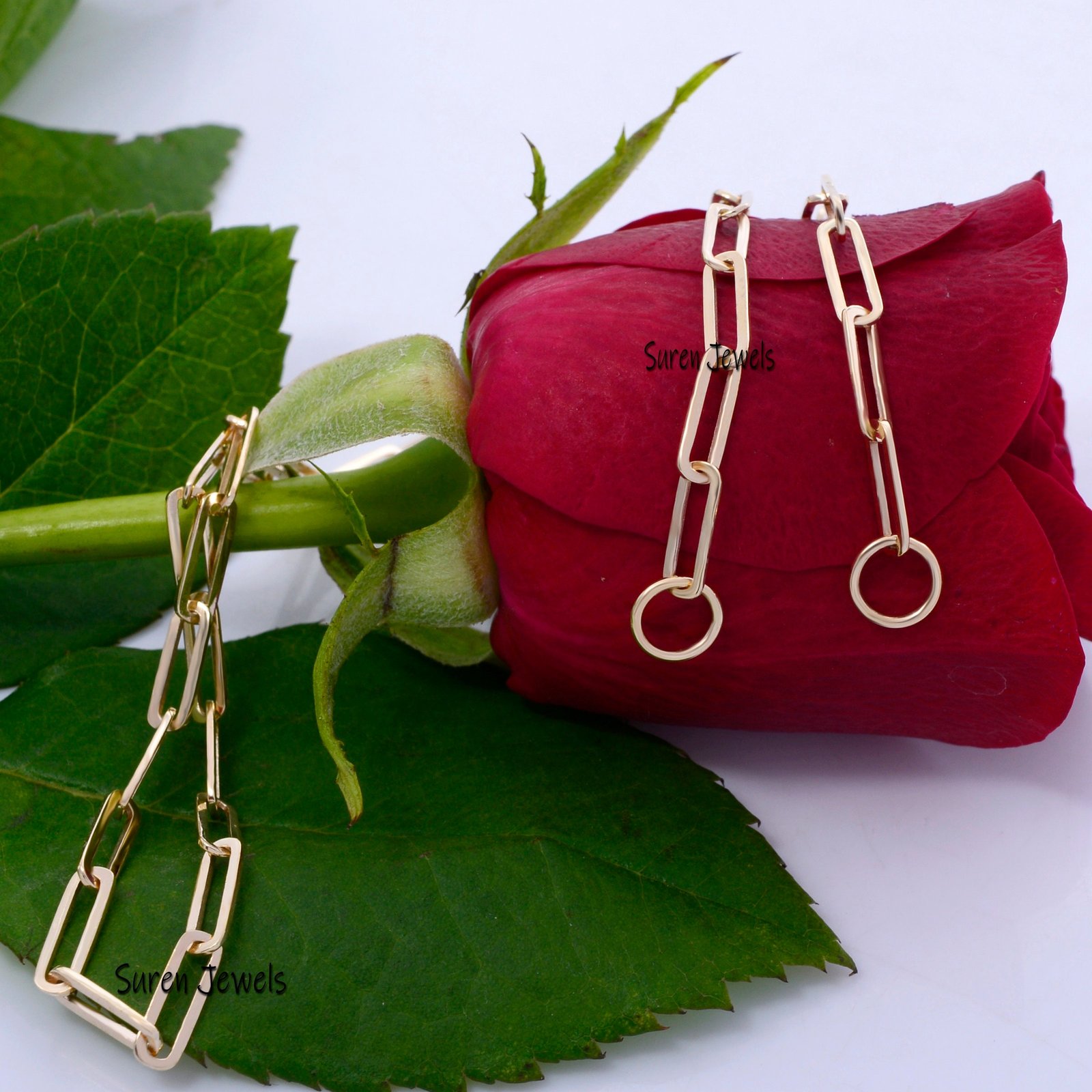 925 Sterling Silver Oval Link Chain: Small Drawn Link - View 2 - Suren Jewels | SKU: SJN47-SLYG/ G1-14KYG-10M-18I 925 Sterling Silver Oval Link Chain: Small Drawn Link - View 2 - Suren Jewels | SKU: SJN47-SLYG/ G1-14KYG-10M-18I