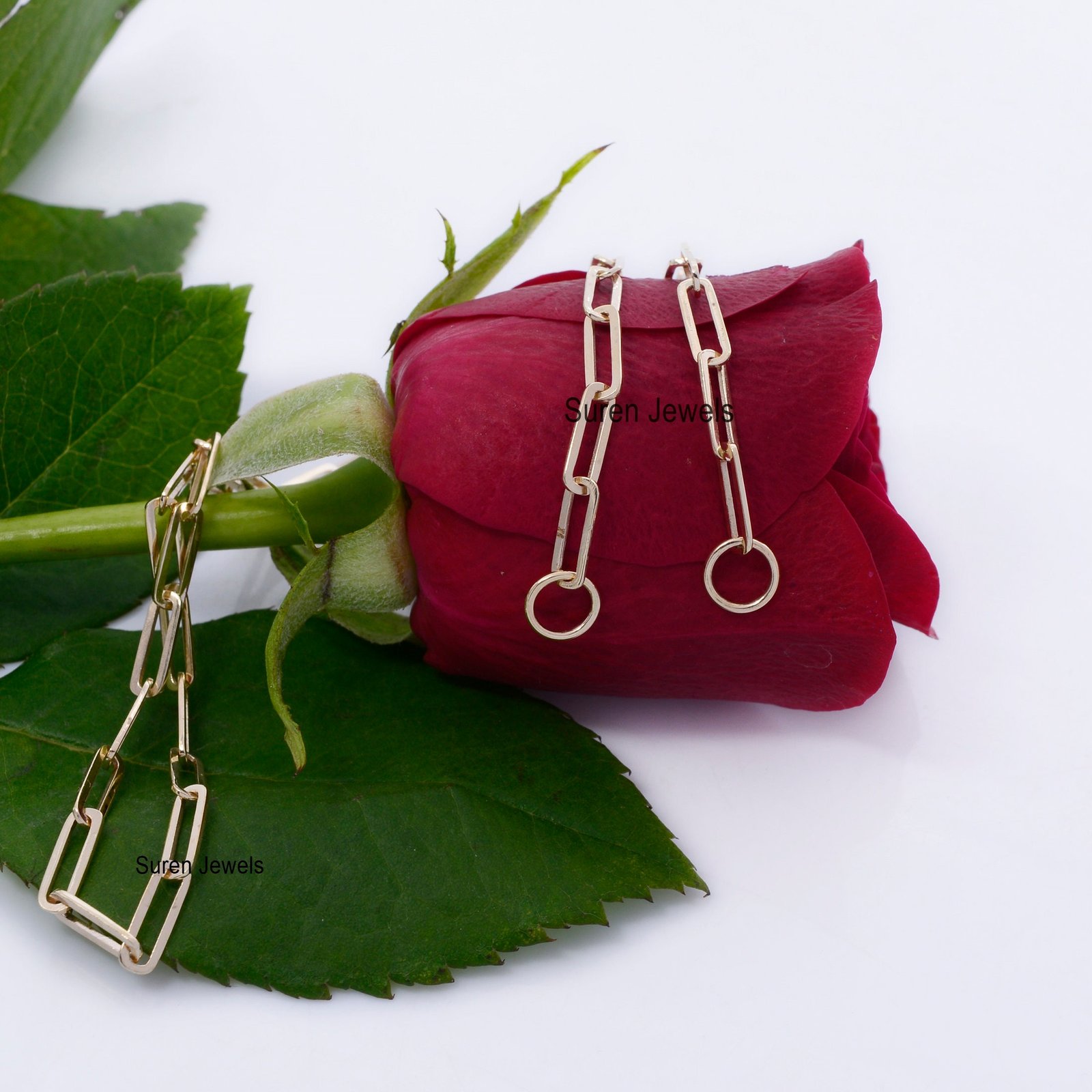 925 Sterling Silver Oval Link Chain: Small Drawn Link - View 7 - Suren Jewels | SKU: SJN47-SLYG/ G1-14KYG-10M-18I 925 Sterling Silver Oval Link Chain: Small Drawn Link - View 7 - Suren Jewels | SKU: SJN47-SLYG/ G1-14KYG-10M-18I