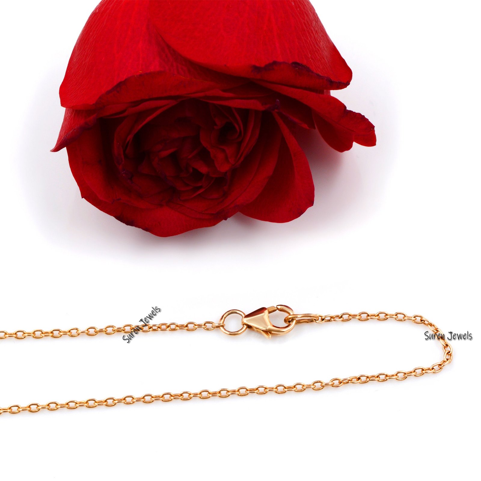 925 Sterling Silver Rolo Link Chain Necklace with Lobster Clasp - View 6 - Suren Jewels | SKU: SJN41/ G19-SLYG 925 Sterling Silver Rolo Link Chain Necklace with Lobster Clasp - View 6 - Suren Jewels | SKU: SJN41/ G19-SLYG