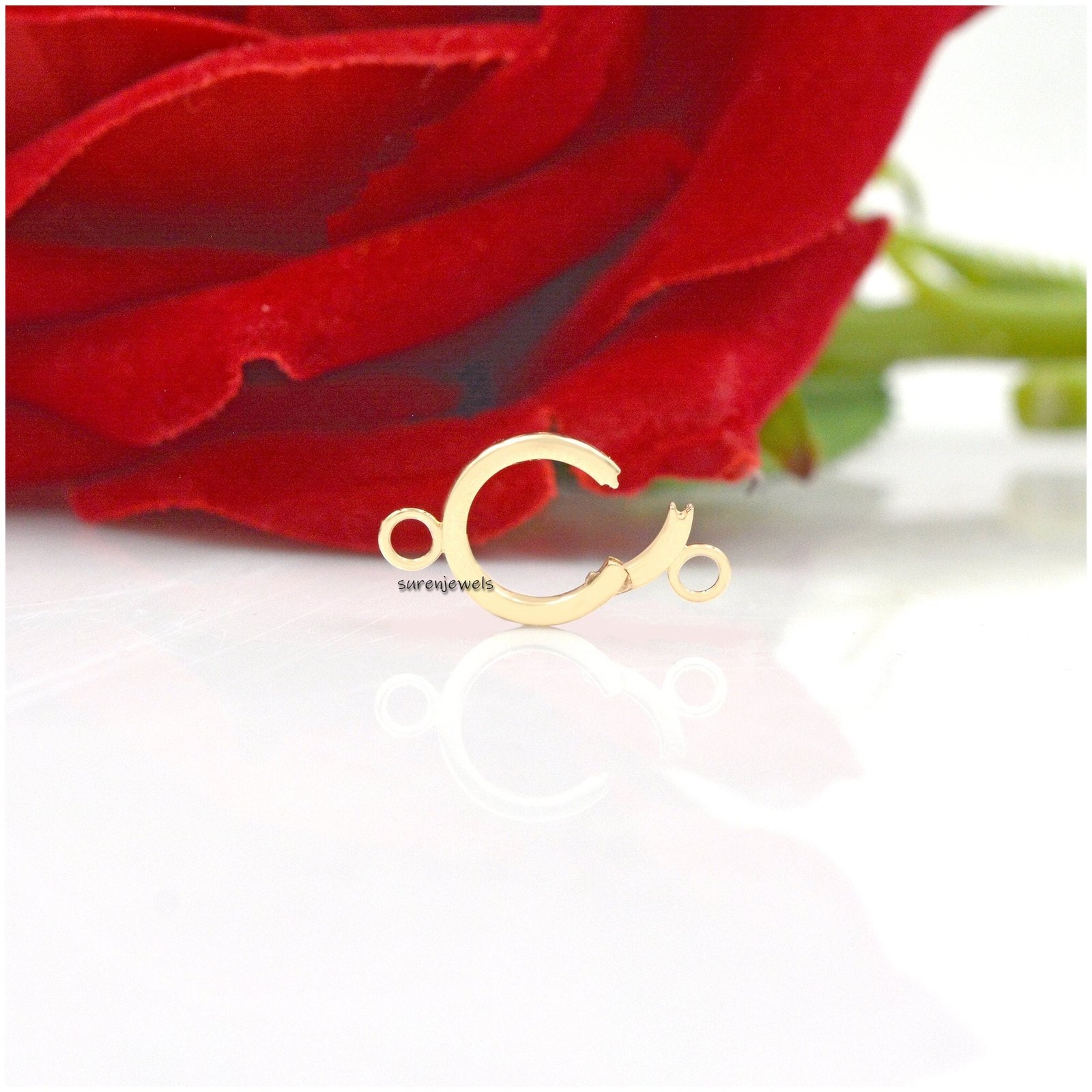 9K Gold Charm Enhancer Lock: Necklace Clasp Finding (10x15 mm) - Suren Jewels | SKU: SJF257-SLYG 9K Gold Charm Enhancer Lock: Necklace Clasp Finding (10x15 mm) - Suren Jewels | SKU: SJF257-SLYG