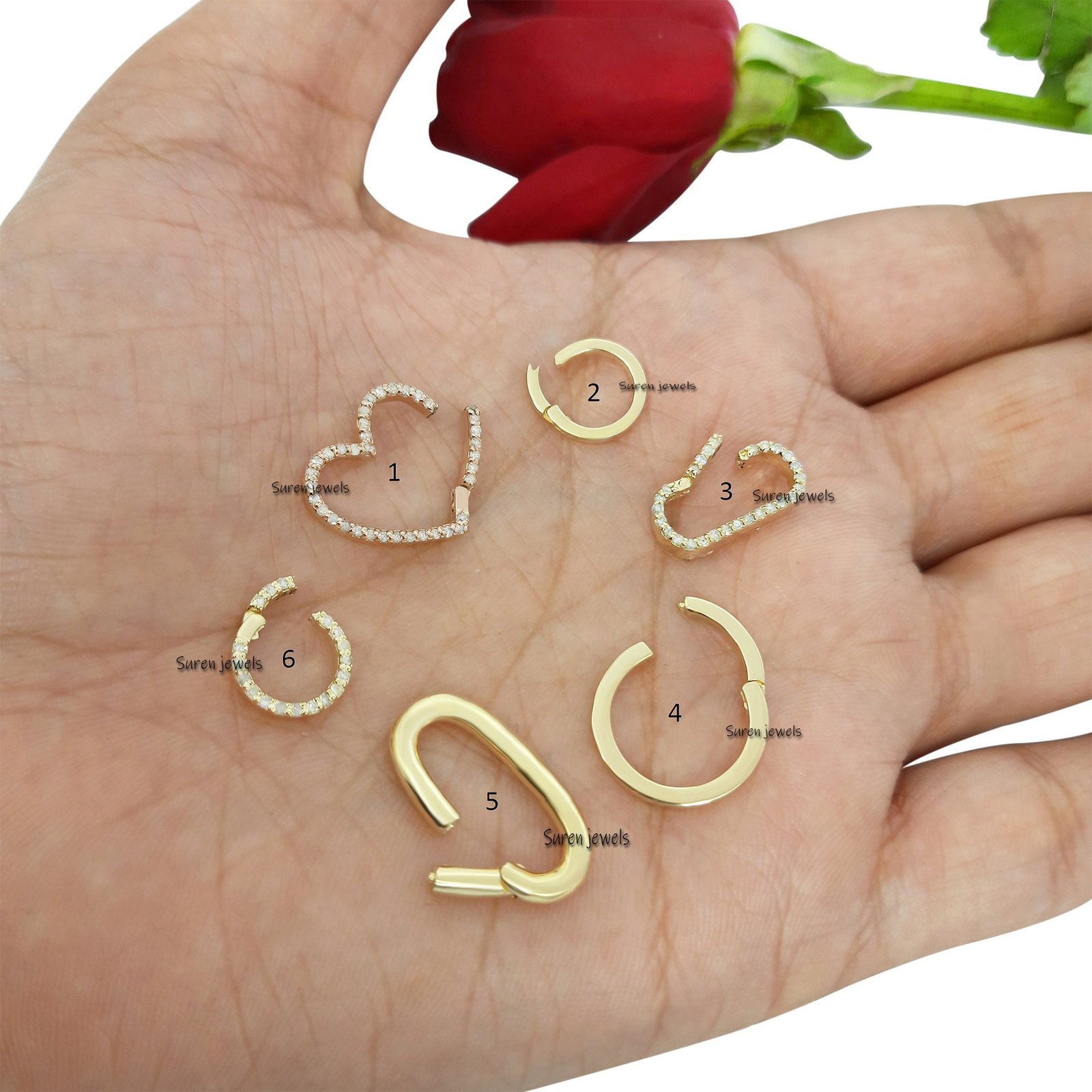 9K Gold Charm Holder: Diamond Turquoise Clasp Lock Jewelry - Suren Jewels | SKU: SJP536-Suren,SJP718-Suren,SJP447-Suren,SJP75 9K Gold Charm Holder: Diamond Turquoise Clasp Lock Jewelry - Suren Jewels | SKU: SJP536-Suren,SJP718-Suren,SJP447-Suren,SJP75