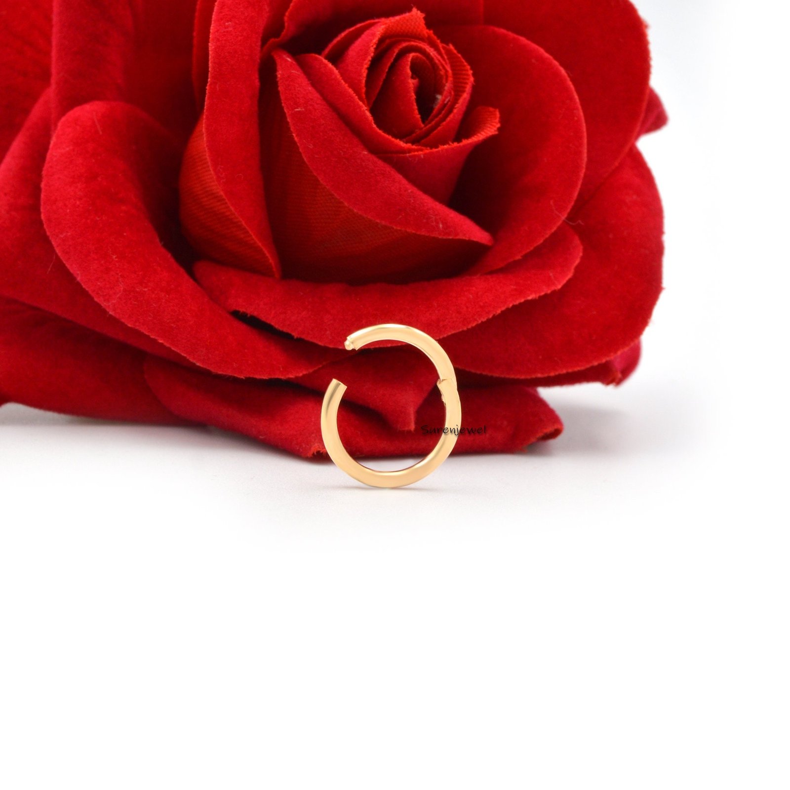 9k Gold Circle Charm Holder: Enhancer Connector (10mm) - View 2 - Suren Jewels | SKU: SJP482-9KYG-10M 9k Gold Circle Charm Holder: Enhancer Connector (10mm) - View 2 - Suren Jewels | SKU: SJP482-9KYG-10M