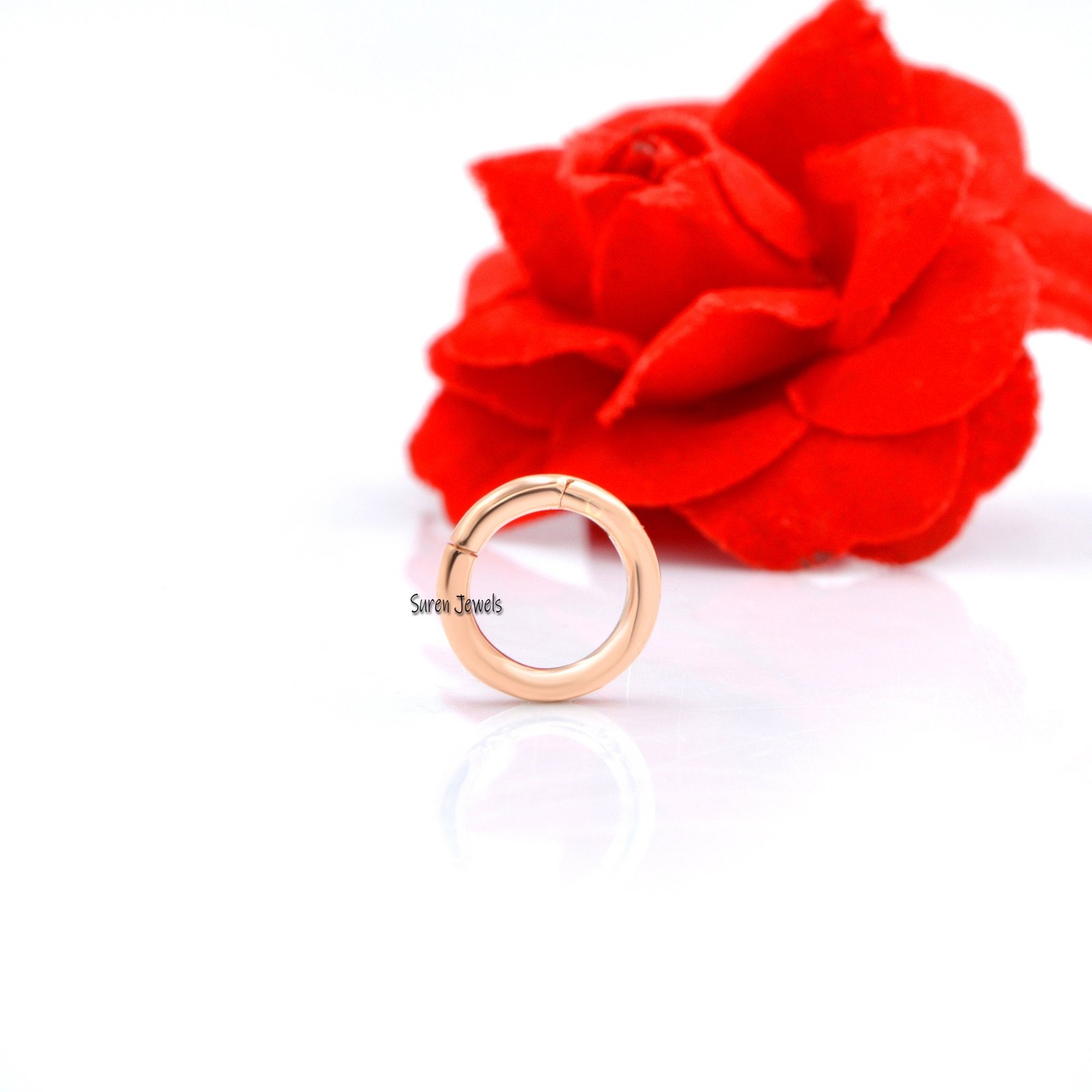 9k Gold Circle Charm Holder: Enhancer Connector (10mm) - View 3 - Suren Jewels | SKU: SJP482-9KYG-10M 9k Gold Circle Charm Holder: Enhancer Connector (10mm) - View 3 - Suren Jewels | SKU: SJP482-9KYG-10M