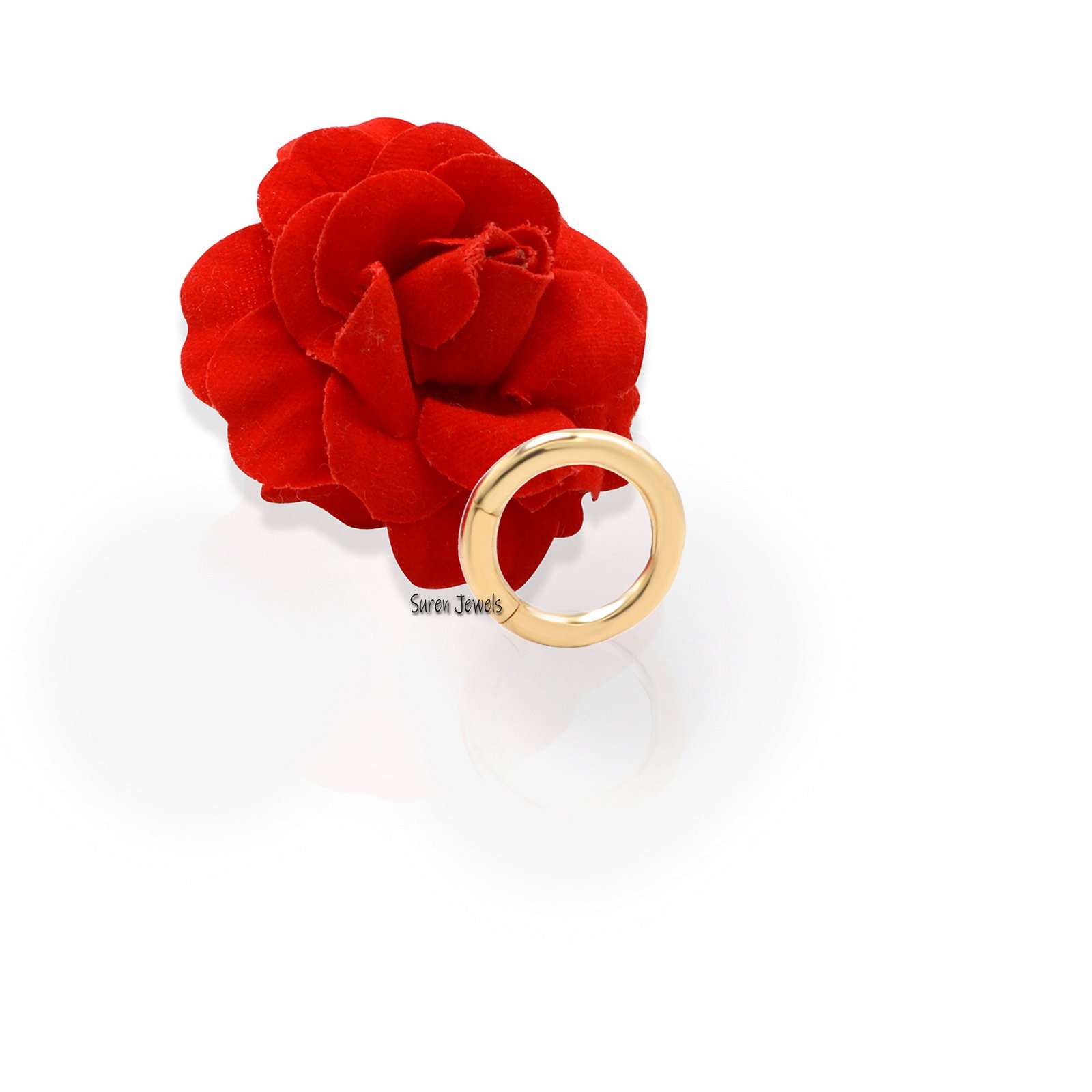9k Gold Circle Charm Holder: Enhancer Connector (10mm) - View 4 - Suren Jewels | SKU: SJP482-9KYG-10M 9k Gold Circle Charm Holder: Enhancer Connector (10mm) - View 4 - Suren Jewels | SKU: SJP482-9KYG-10M