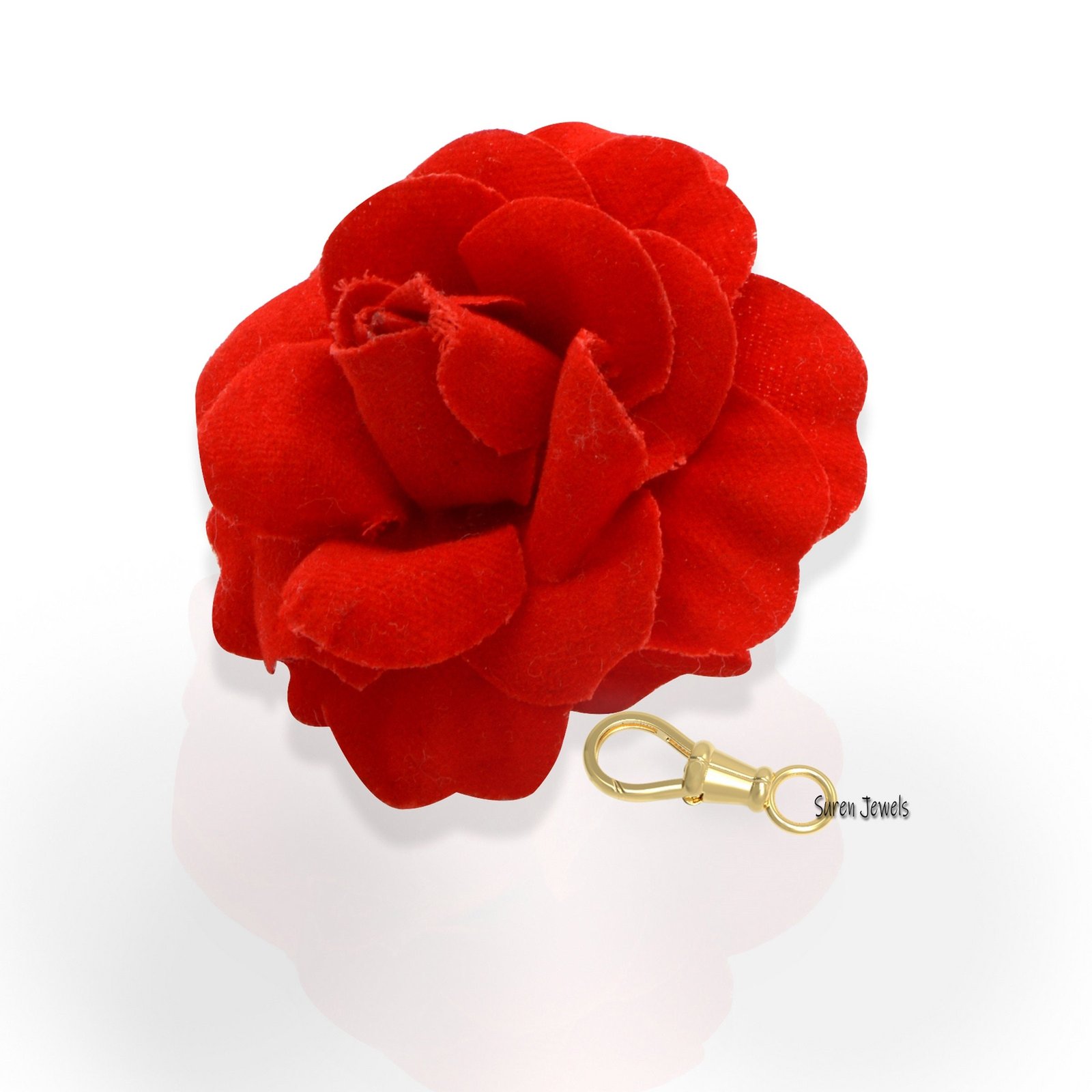 9k Gold Swivel Push Lock: Handmade Pendant Enhancer (18x7 mm) - View 4 - Suren Jewels | SKU: SJF214-9KYG 9k Gold Swivel Push Lock: Handmade Pendant Enhancer (18x7 mm) - View 4 - Suren Jewels | SKU: SJF214-9KYG