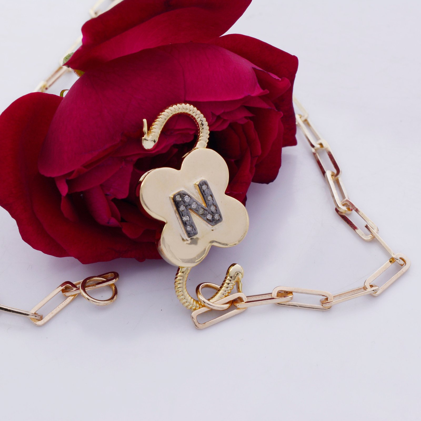 Custom Initial Padlock Pendant: 14K Gold Diamond Letter Necklace - Suren Jewels | SKU: SJP25-SLYGRHDI-A-N47-18I Custom Initial Padlock Pendant: 14K Gold Diamond Letter Necklace - Suren Jewels | SKU: SJP25-SLYGRHDI-A-N47-18I