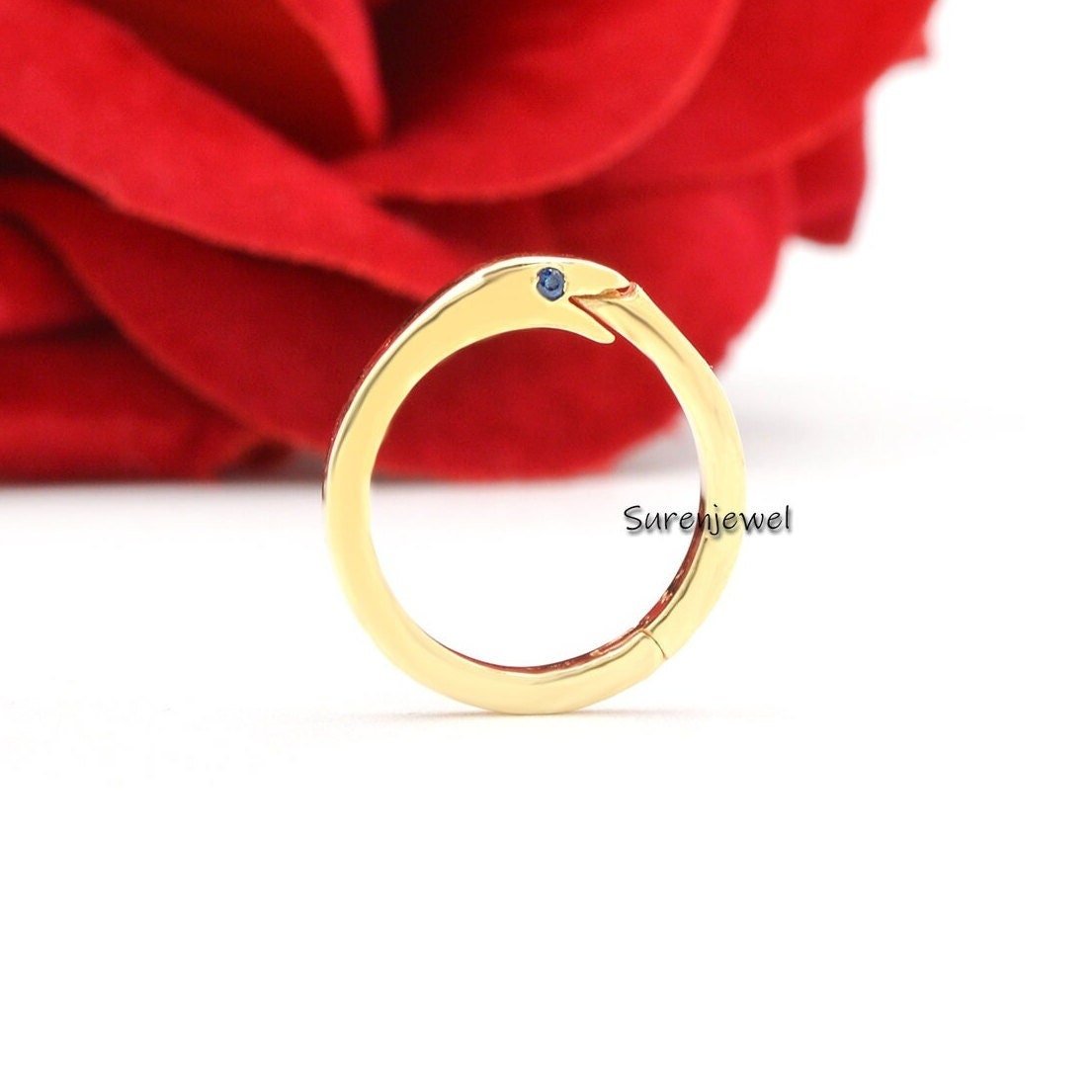 Diamond Snake Charm: 14k Gold Enhancer, Charm Holder (15MM) - Suren Jewels | SKU: SJP479-SLYGDI Diamond Snake Charm: 14k Gold Enhancer, Charm Holder (15MM) - Suren Jewels | SKU: SJP479-SLYGDI