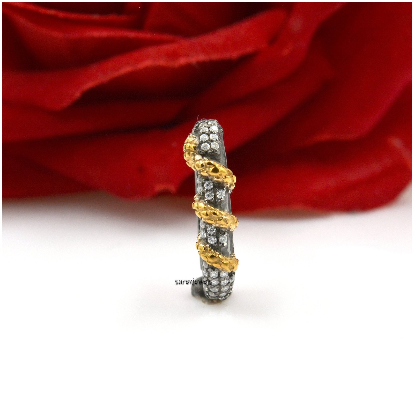 Diamond Snake Charm 14k Gold Enhancer - View 6 - Suren Jewels | SKU: SJP1136-SLRHYGRU-22M Diamond Snake Charm 14k Gold Enhancer - View 6 - Suren Jewels | SKU: SJP1136-SLRHYGRU-22M