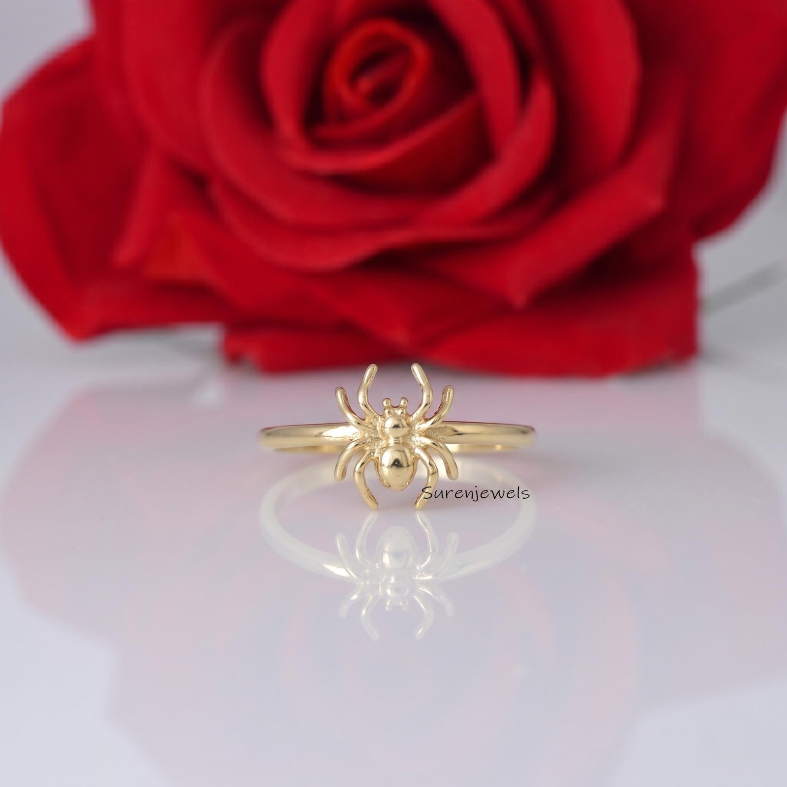Gold Spider Ring, Gothic Witchy Jewelry, Dark Academia Ring, Witchcore Statement Accessory, Insect Motif Gold Ring for Women Gold Spider Ring, Gothic Witchy Jewelry, Dark Academia Ring, Witchcore Statement Accessory, Insect Motif Gold Ring for Women