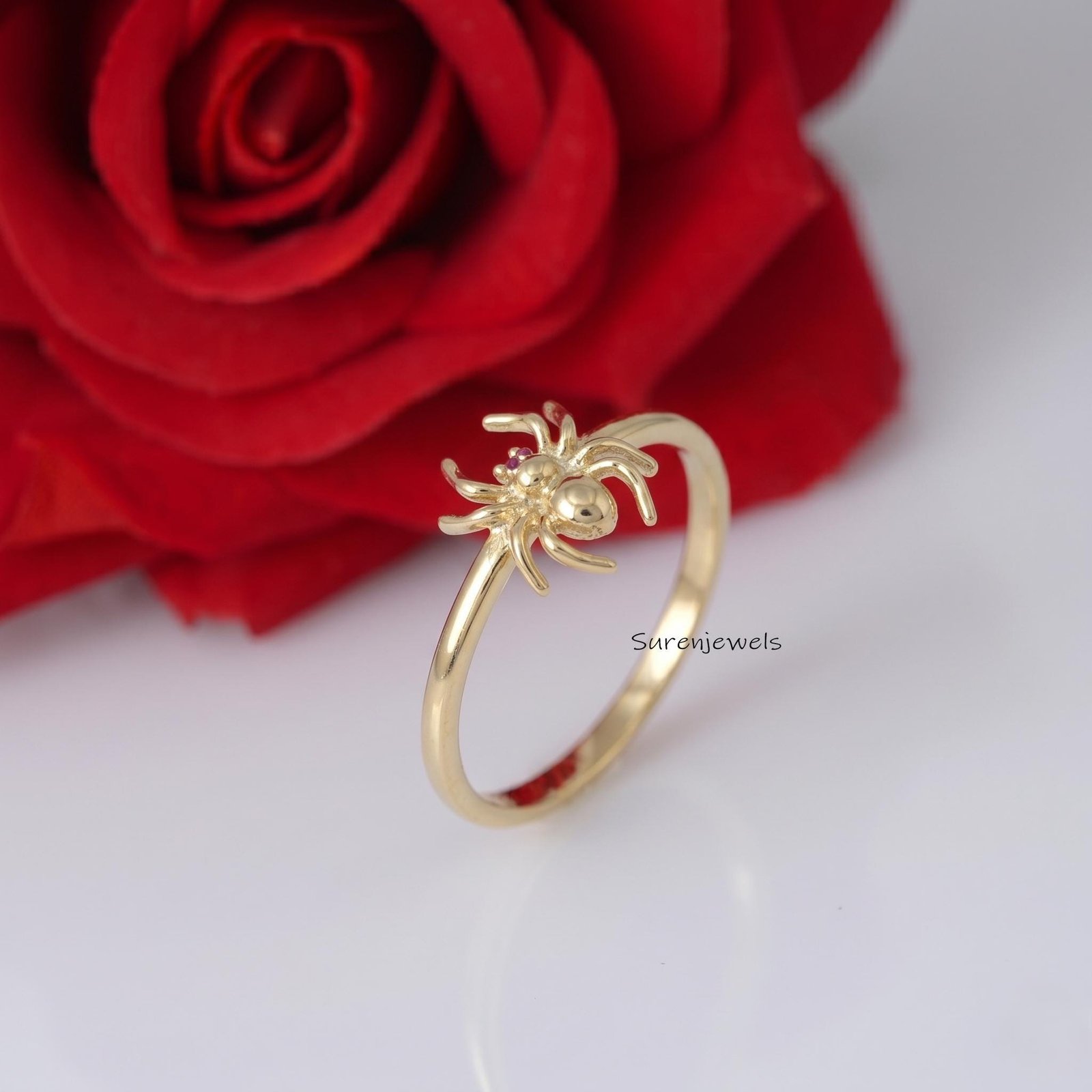 Gold Spider Ring, Gothic Witchy Jewelry, Dark Academia Ring, Witchcore Statement Accessory, Insect Motif Gold Ring for Women Gold Spider Ring, Gothic Witchy Jewelry, Dark Academia Ring, Witchcore Statement Accessory, Insect Motif Gold Ring for Women