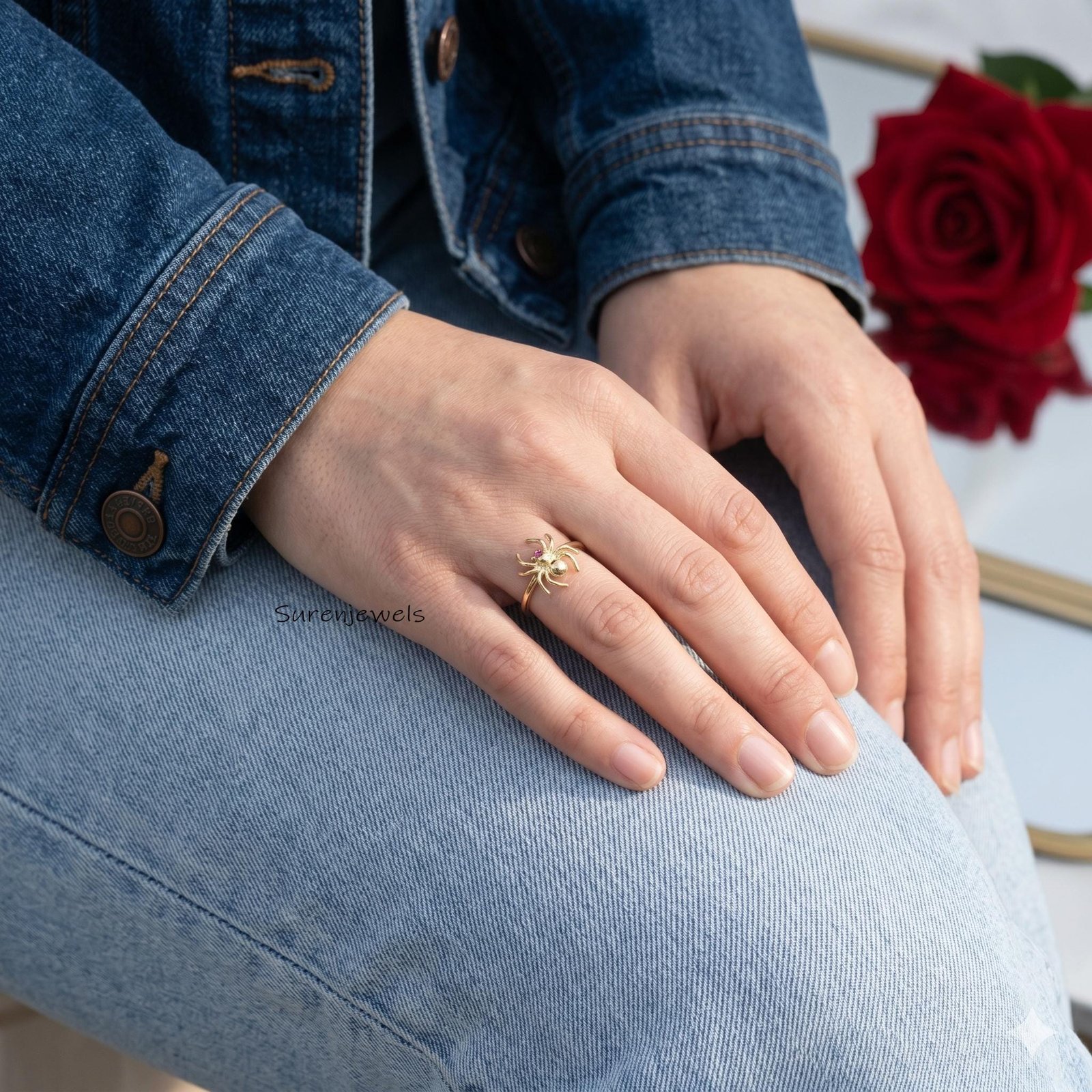 Gold Spider Ring, Gothic Witchy Jewelry, Dark Academia Ring, Witchcore Statement Accessory, Insect Motif Gold Ring for Women Gold Spider Ring, Gothic Witchy Jewelry, Dark Academia Ring, Witchcore Statement Accessory, Insect Motif Gold Ring for Women