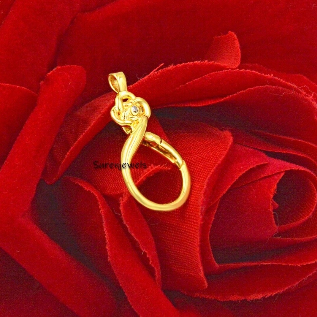 Handmade 14K Gold Diamond Charm Holder Pendant - View 2 - Suren Jewels | SKU: SJP1113-SLNSDI-25M Handmade 14K Gold Diamond Charm Holder Pendant - View 2 - Suren Jewels | SKU: SJP1113-SLNSDI-25M