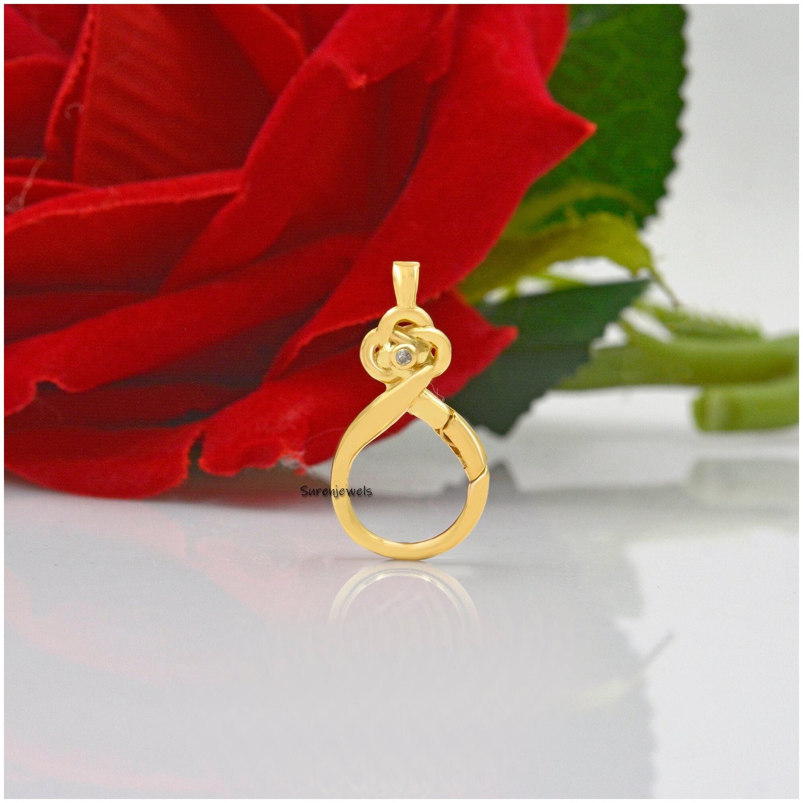 Handmade 14K Gold Diamond Charm Holder Pendant - View 3 - Suren Jewels | SKU: SJP1113-SLNSDI-25M Handmade 14K Gold Diamond Charm Holder Pendant - View 3 - Suren Jewels | SKU: SJP1113-SLNSDI-25M